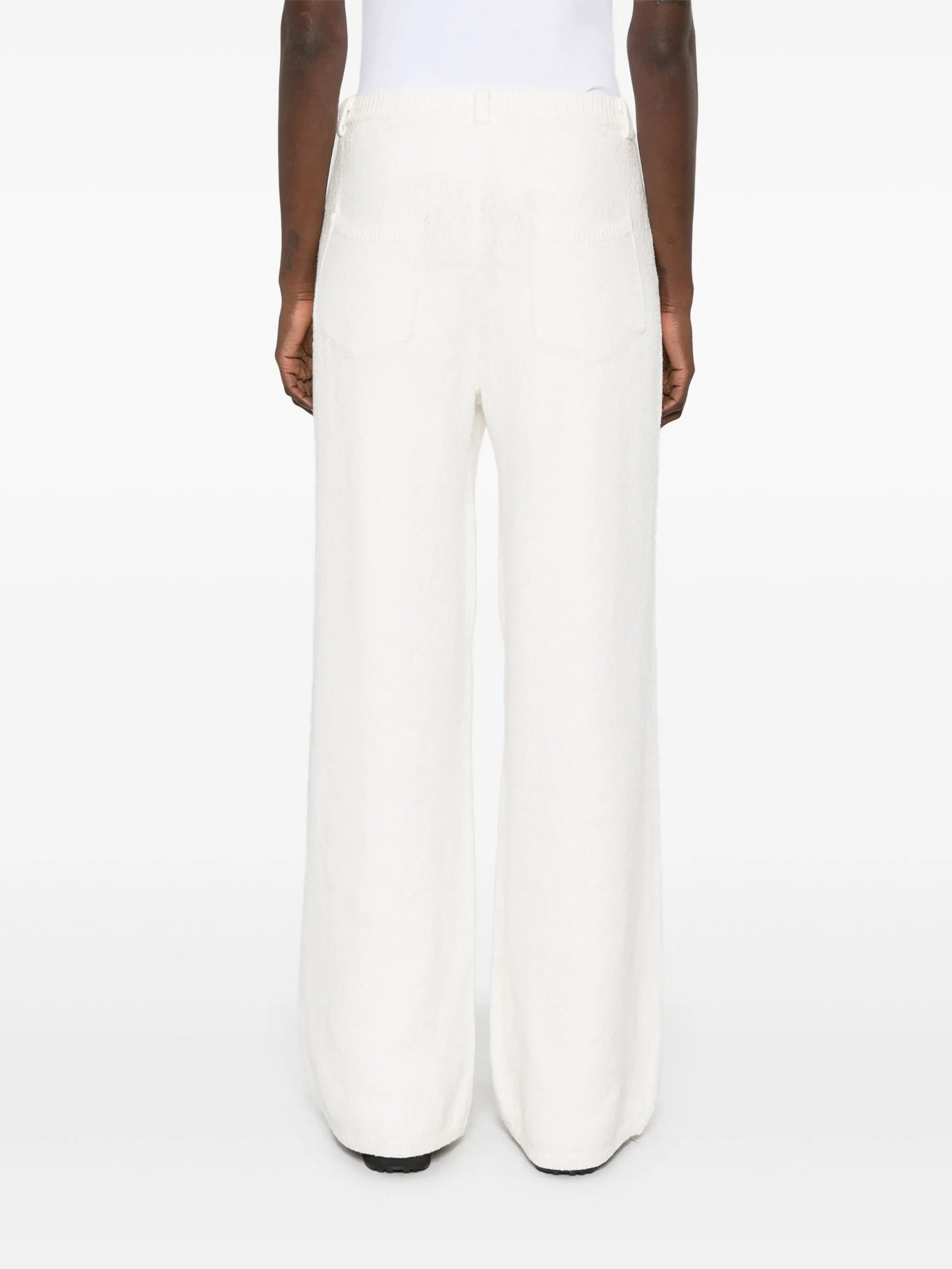 wide-leg knitted trousers
