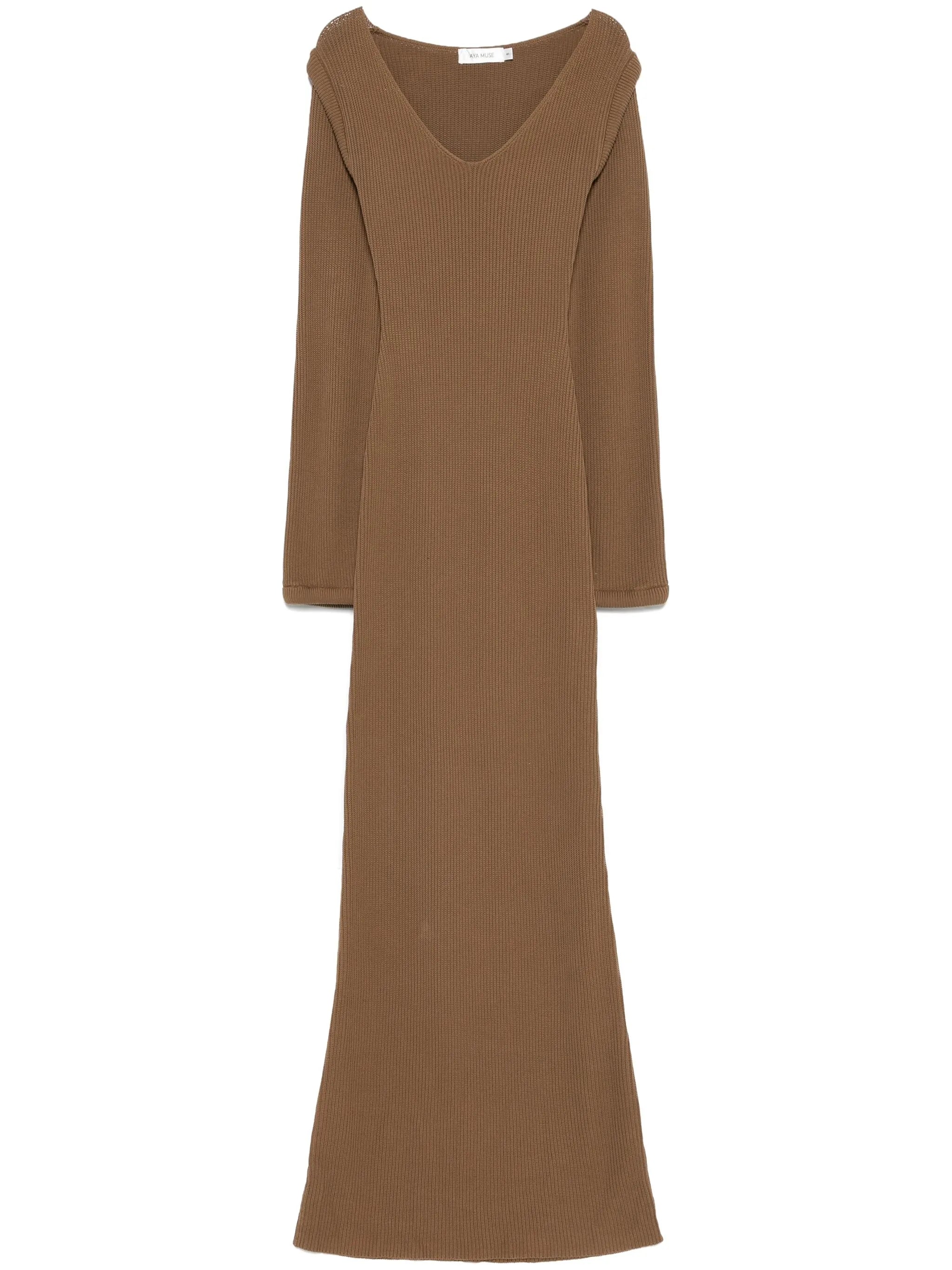 ribbed-knit maxi dress