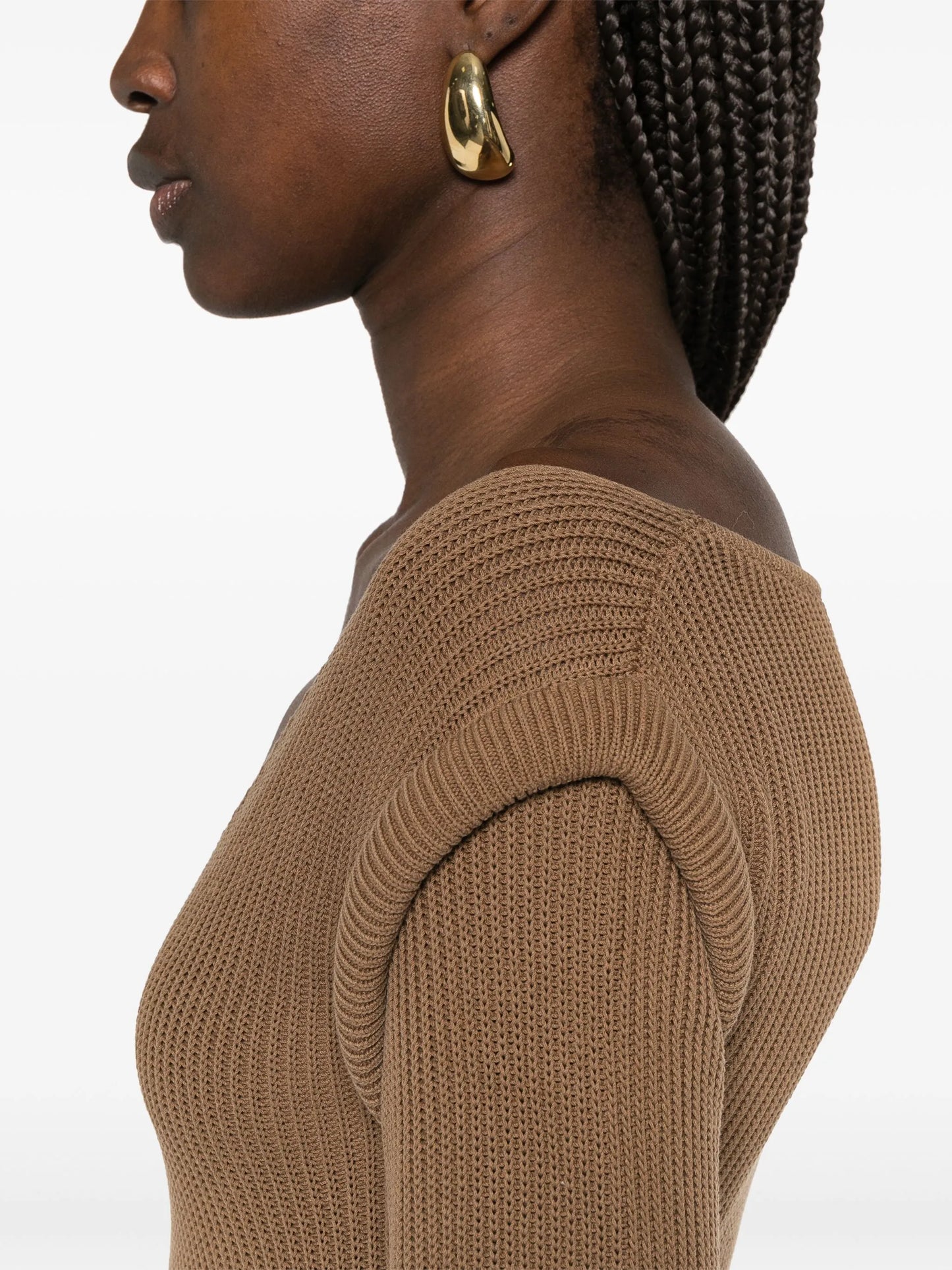 ribbed-knit maxi dress