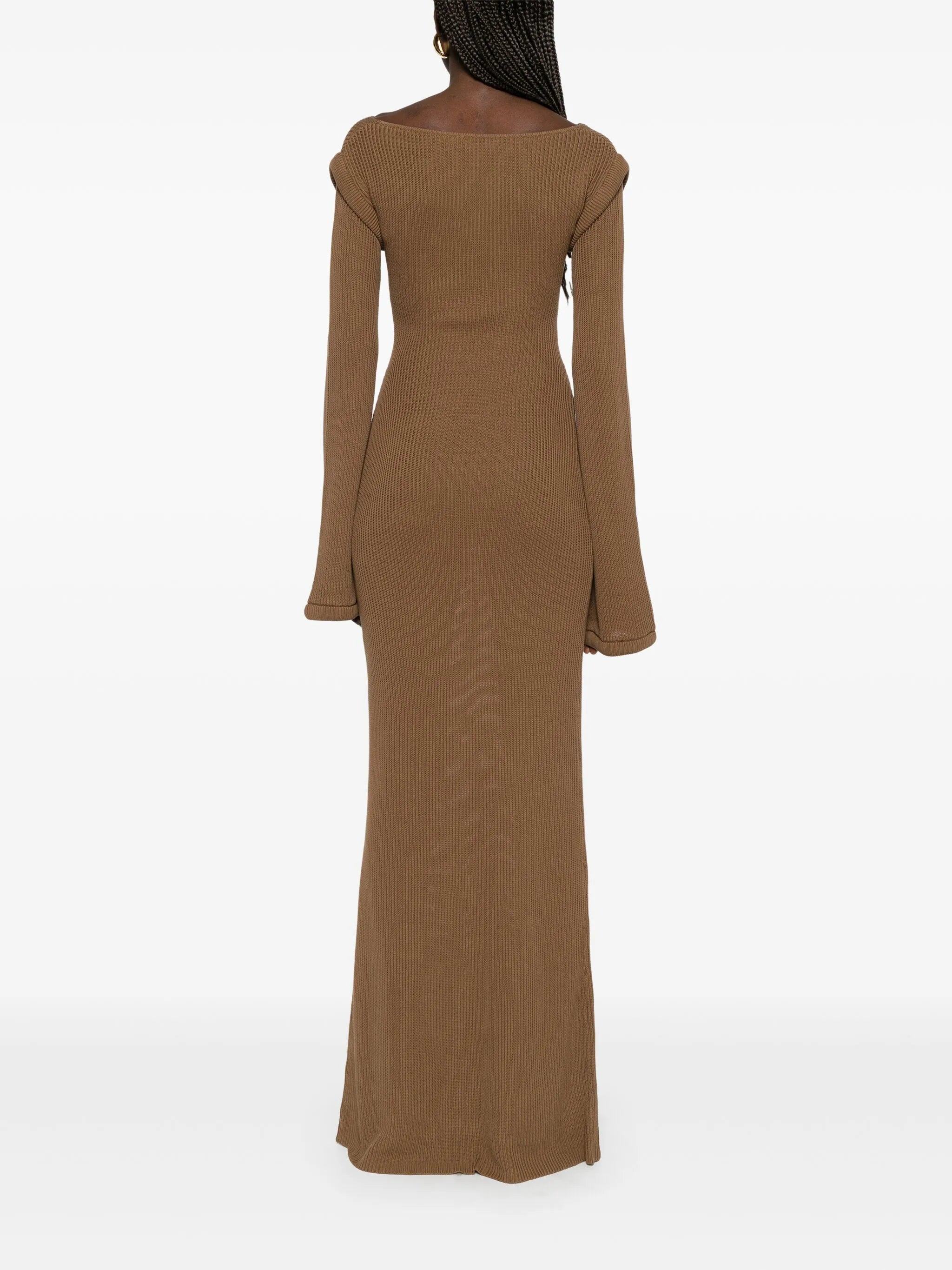ribbed-knit maxi dress