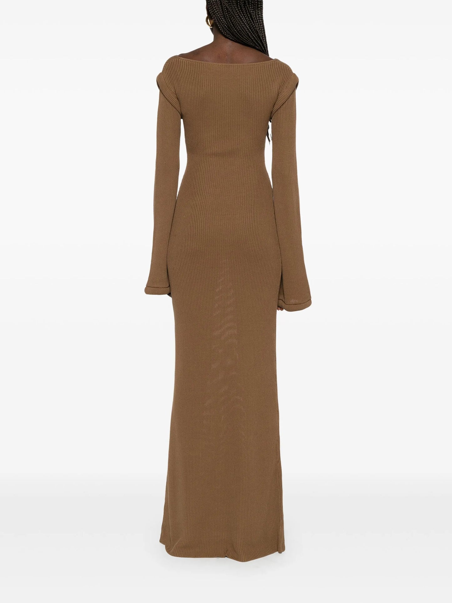 ribbed-knit maxi dress