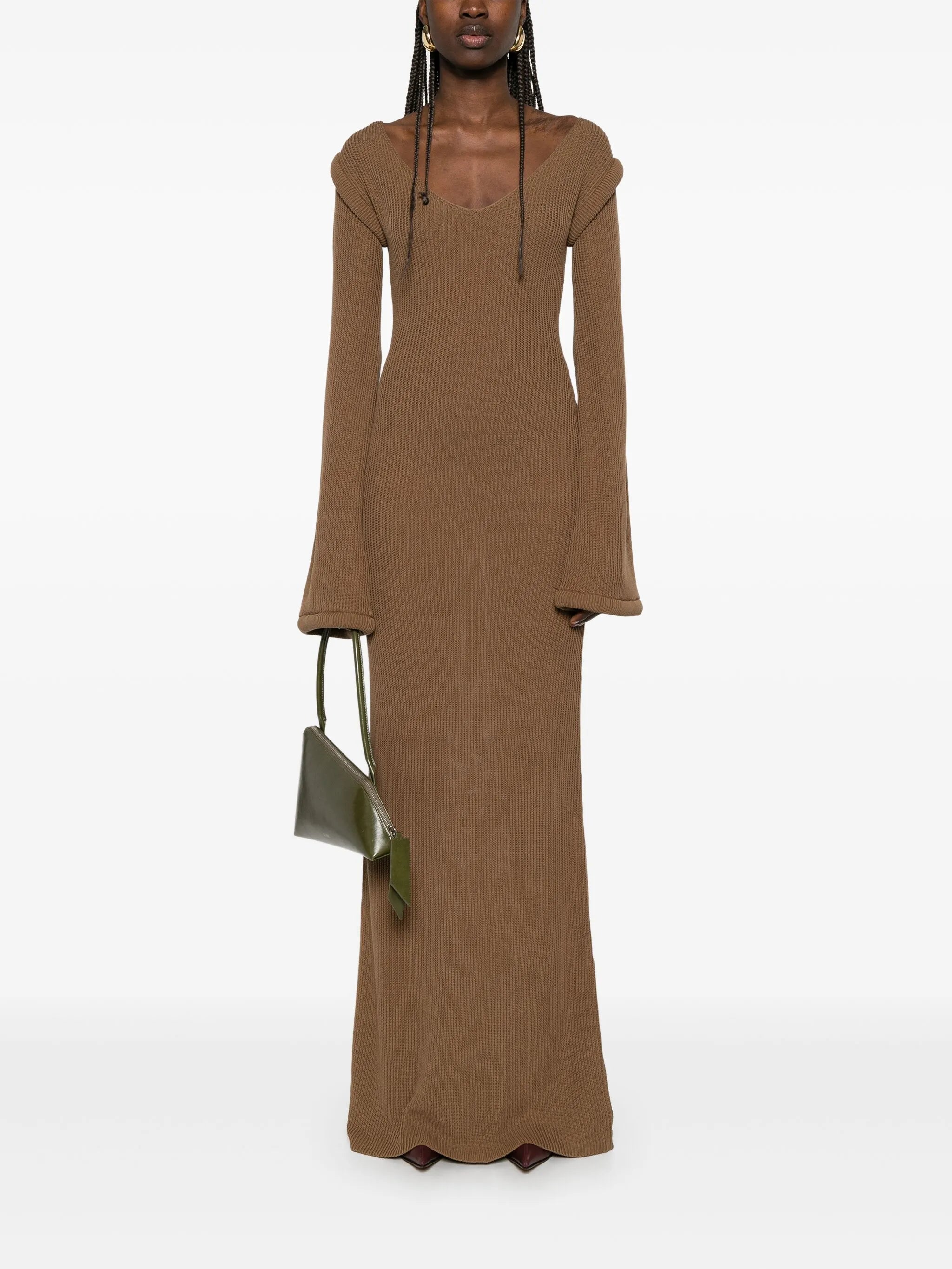 ribbed-knit maxi dress
