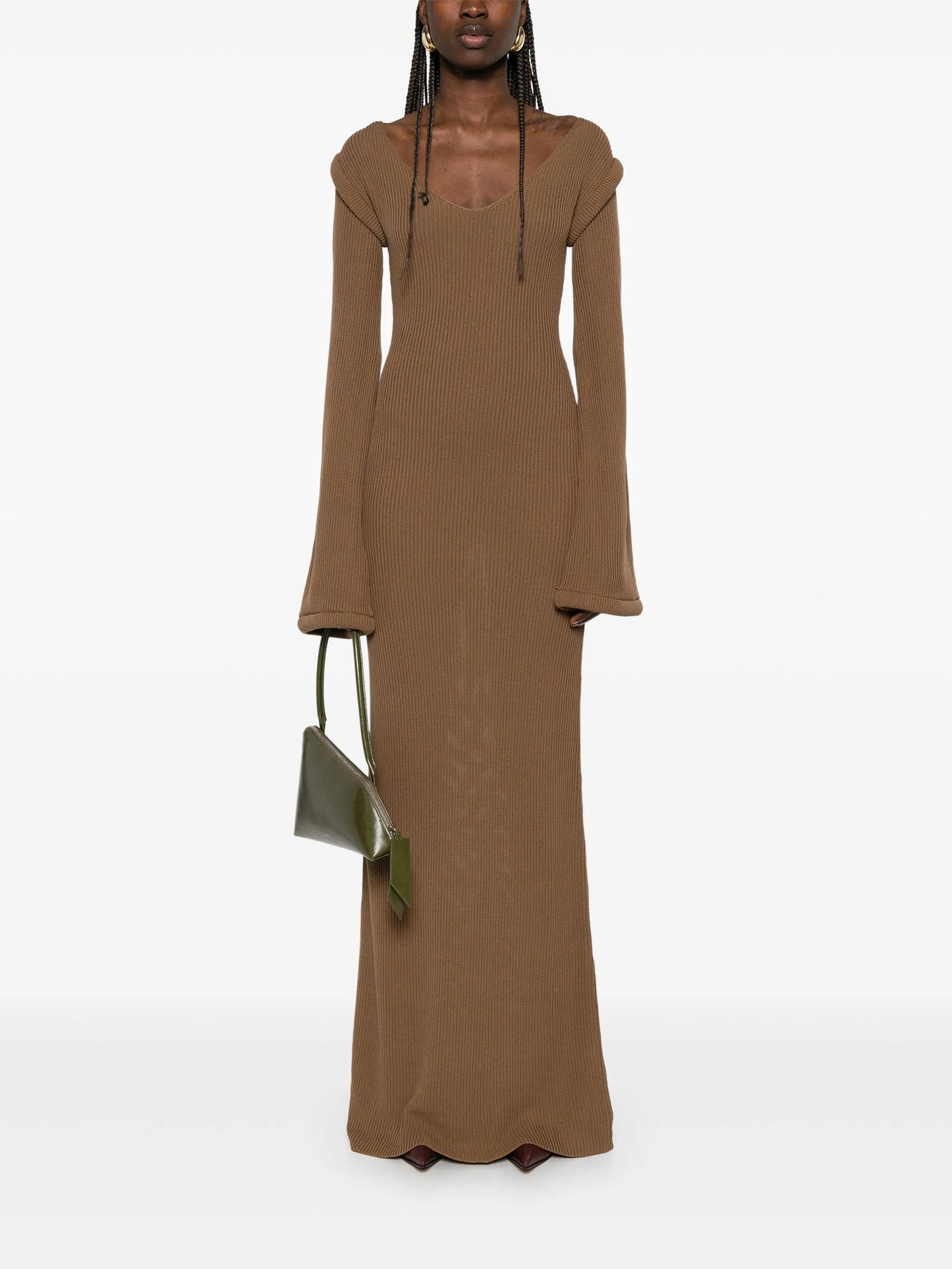 ribbed-knit maxi dress