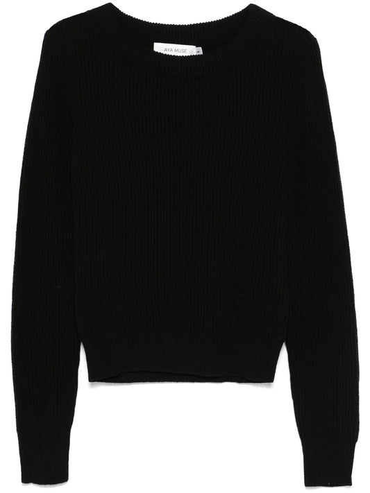 ribbed-knit sweater