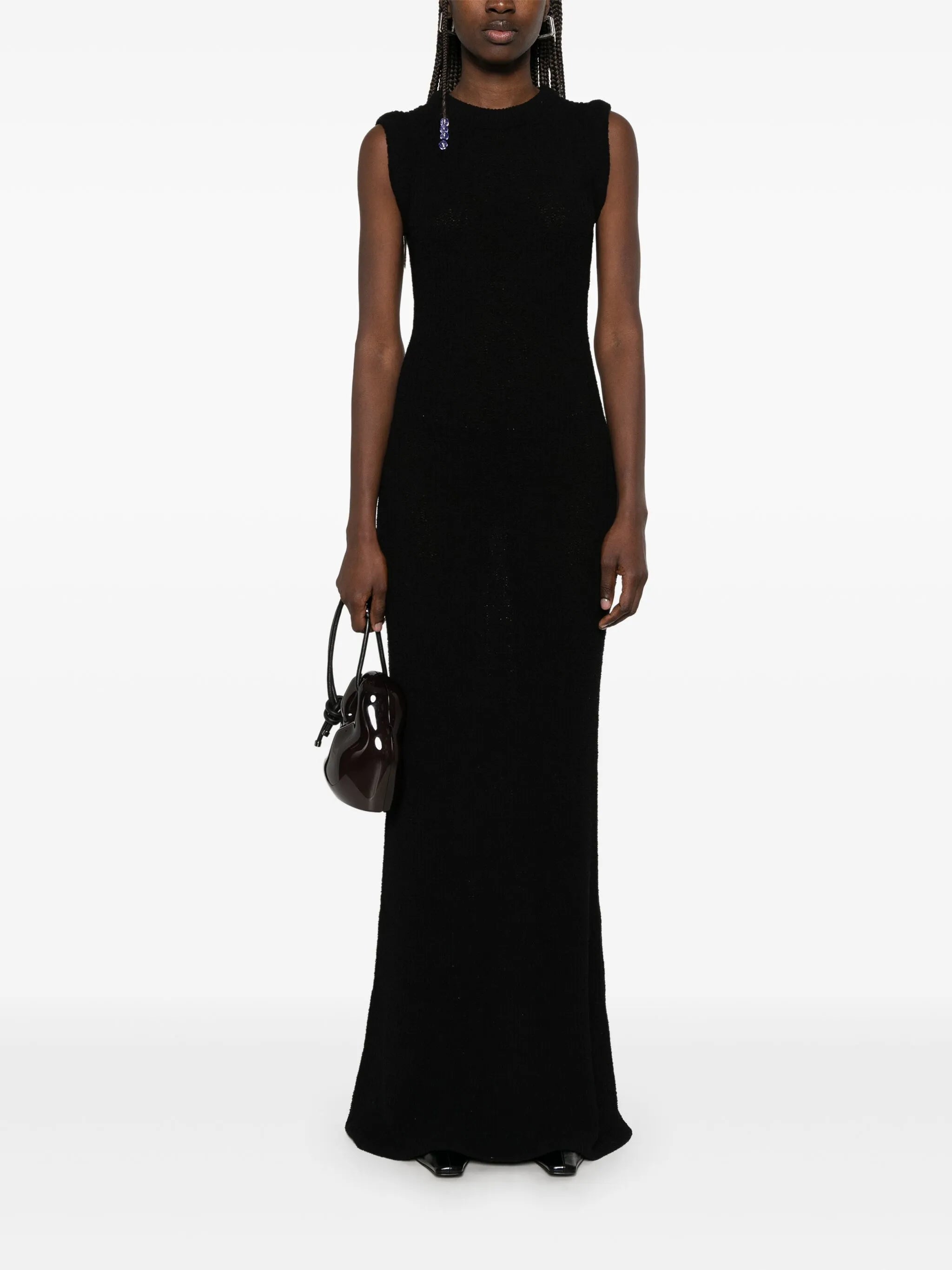 ribbed-knit maxi dress