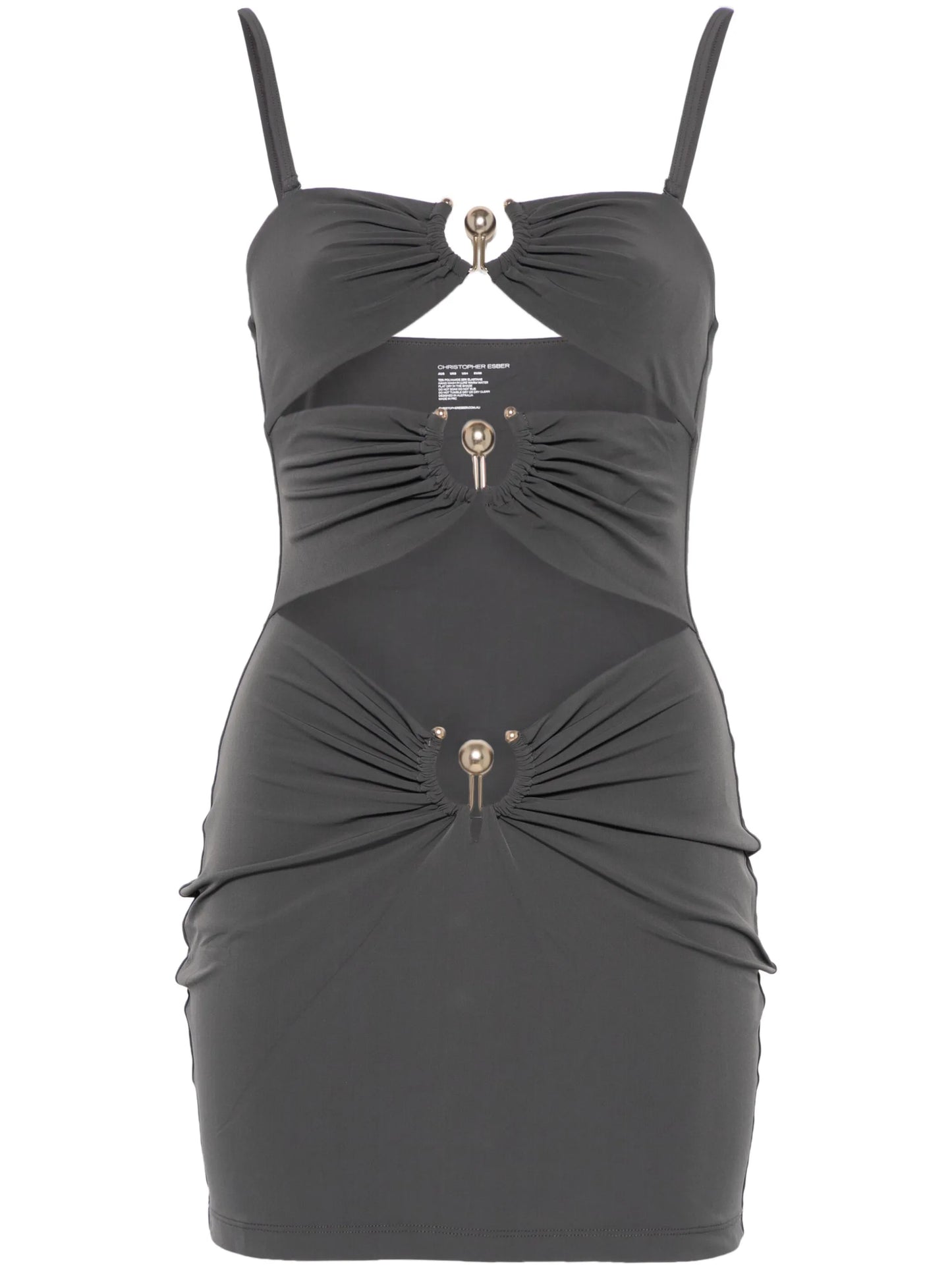 pierced-orbit mini dress
