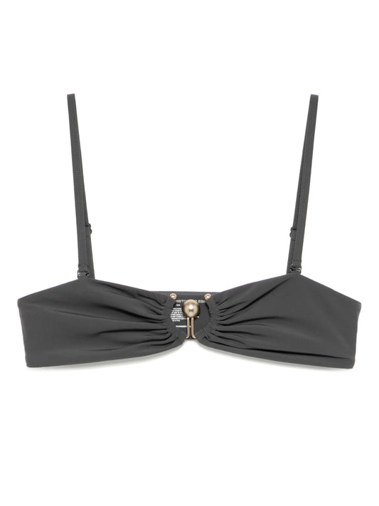 ruched bandeau bikini top