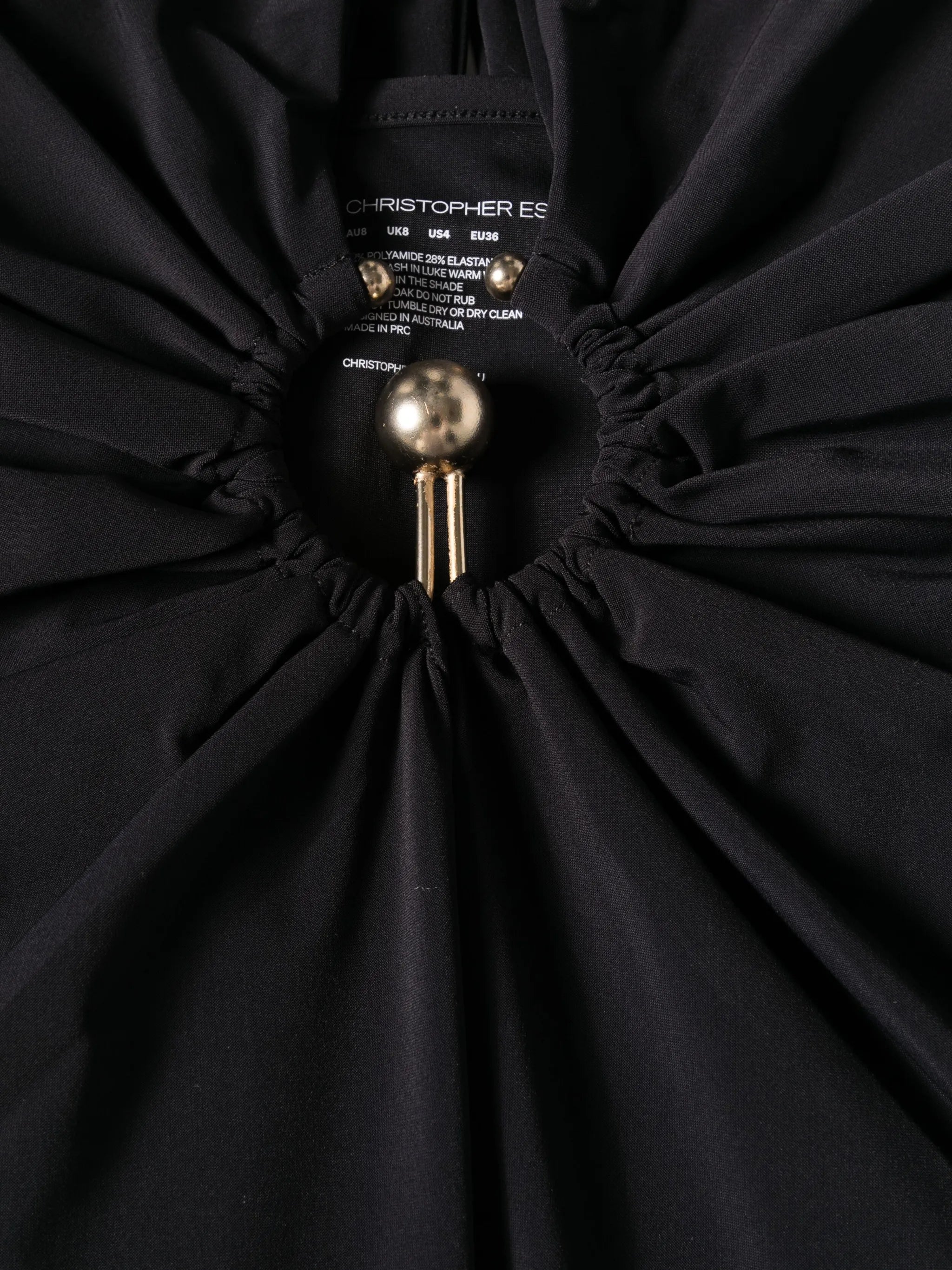 orbit-detail halterneck maxi dress