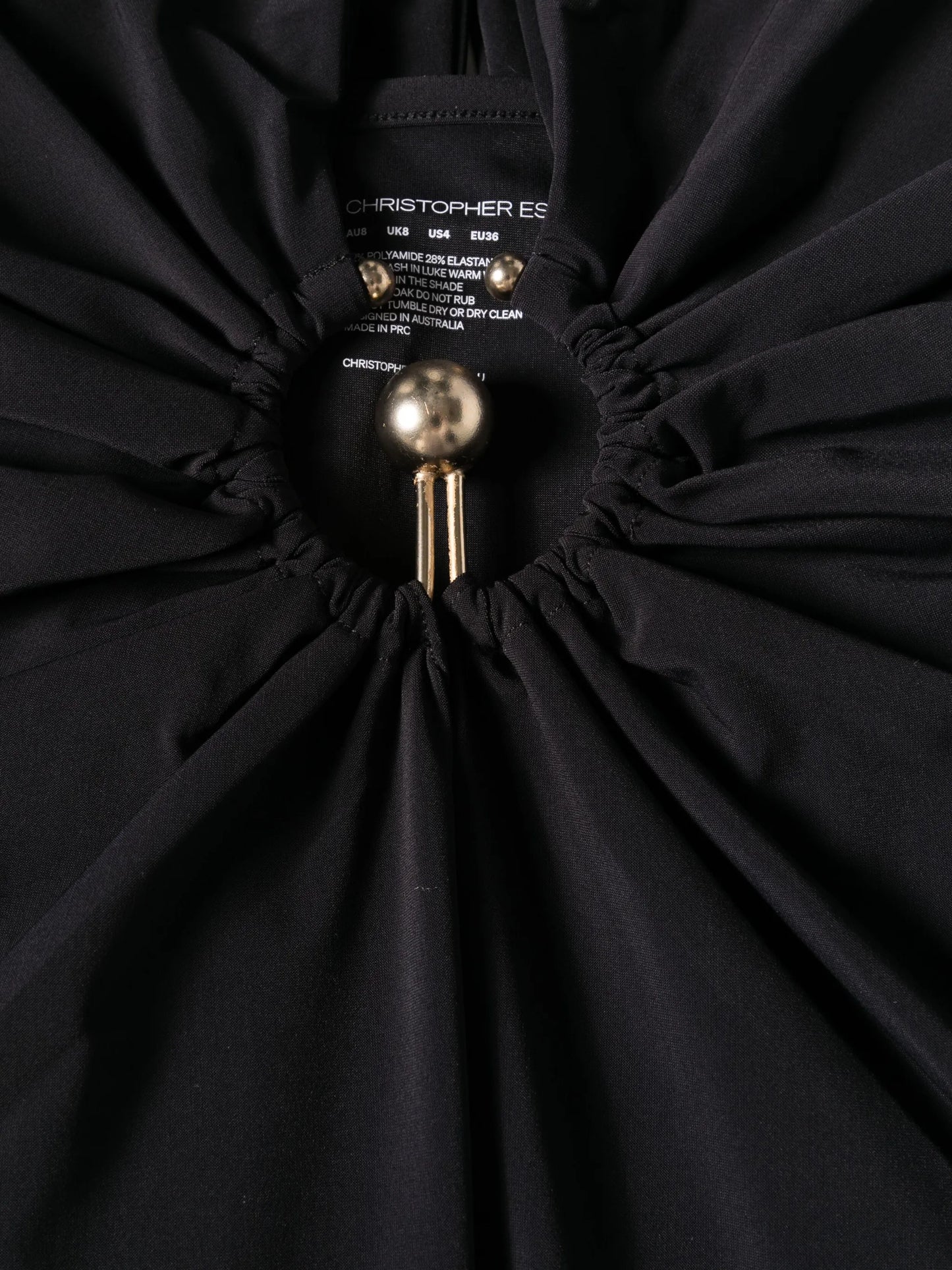orbit-detail halterneck maxi dress