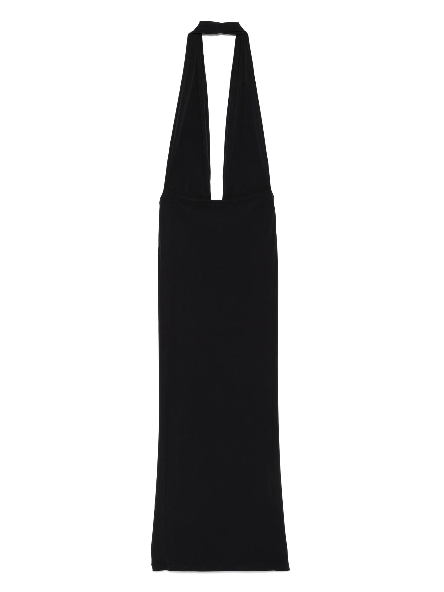 orbit-detail halterneck maxi dress