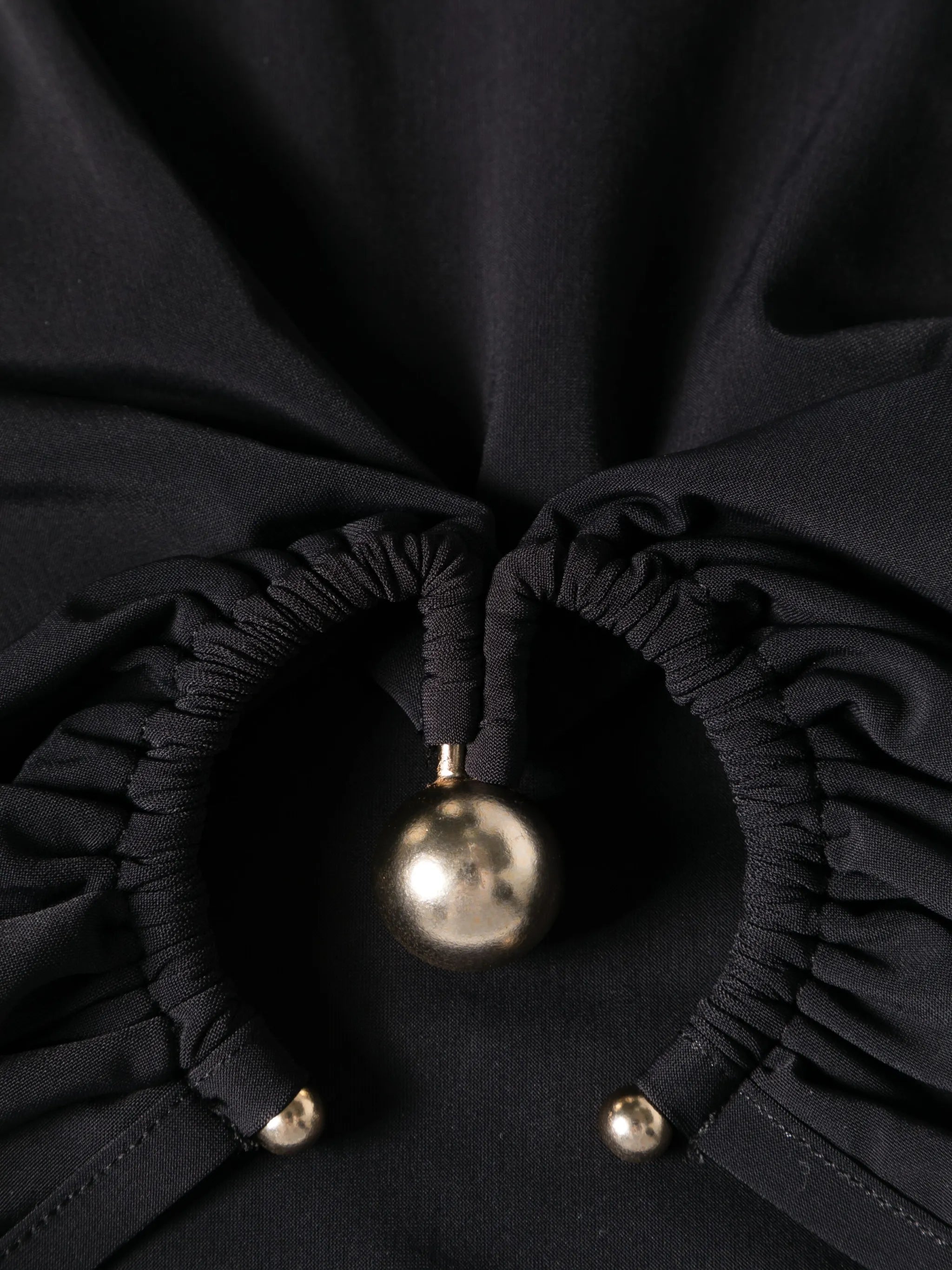 ruched orbit-detail crop top