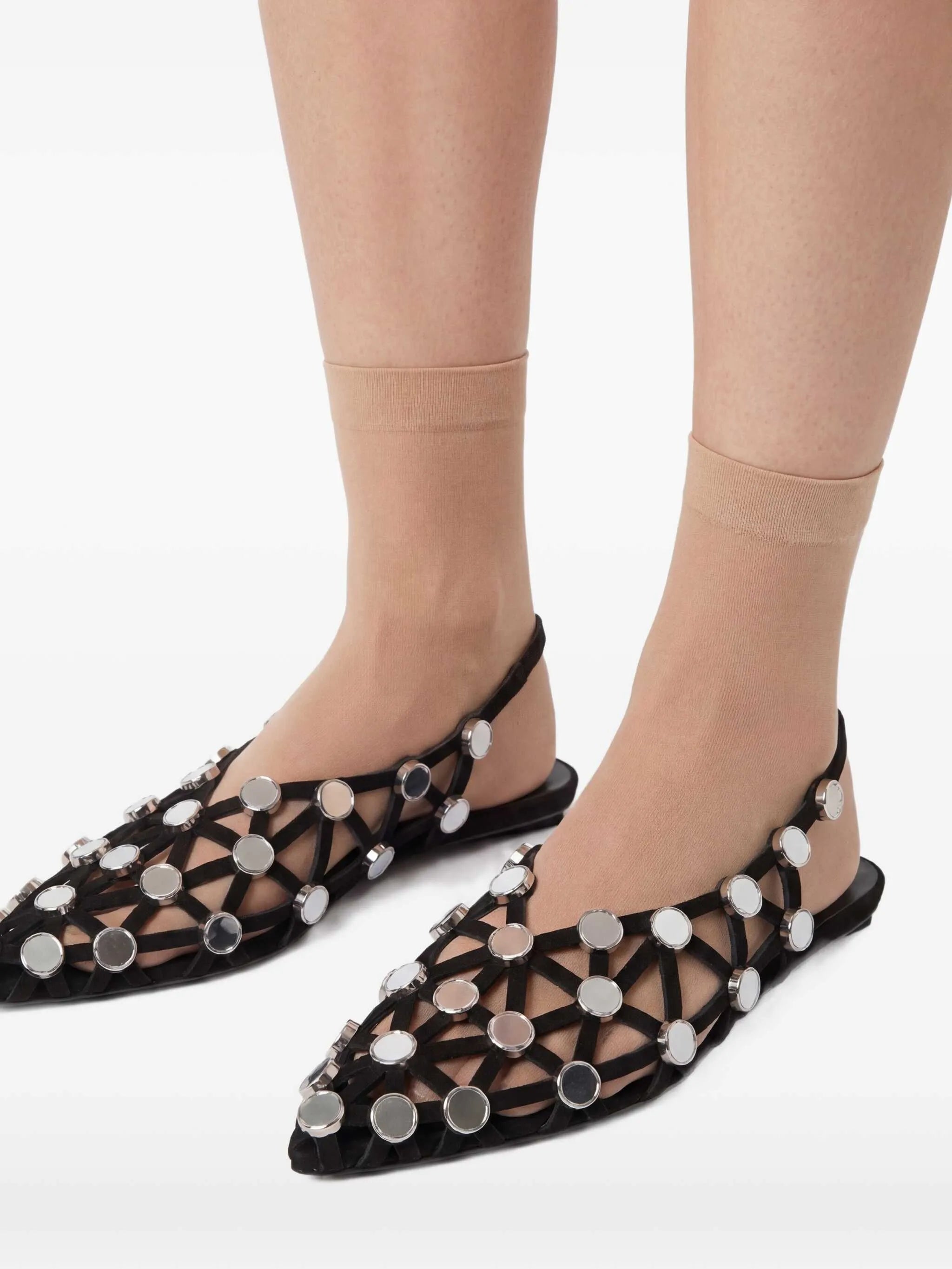 Grid slingback sandals