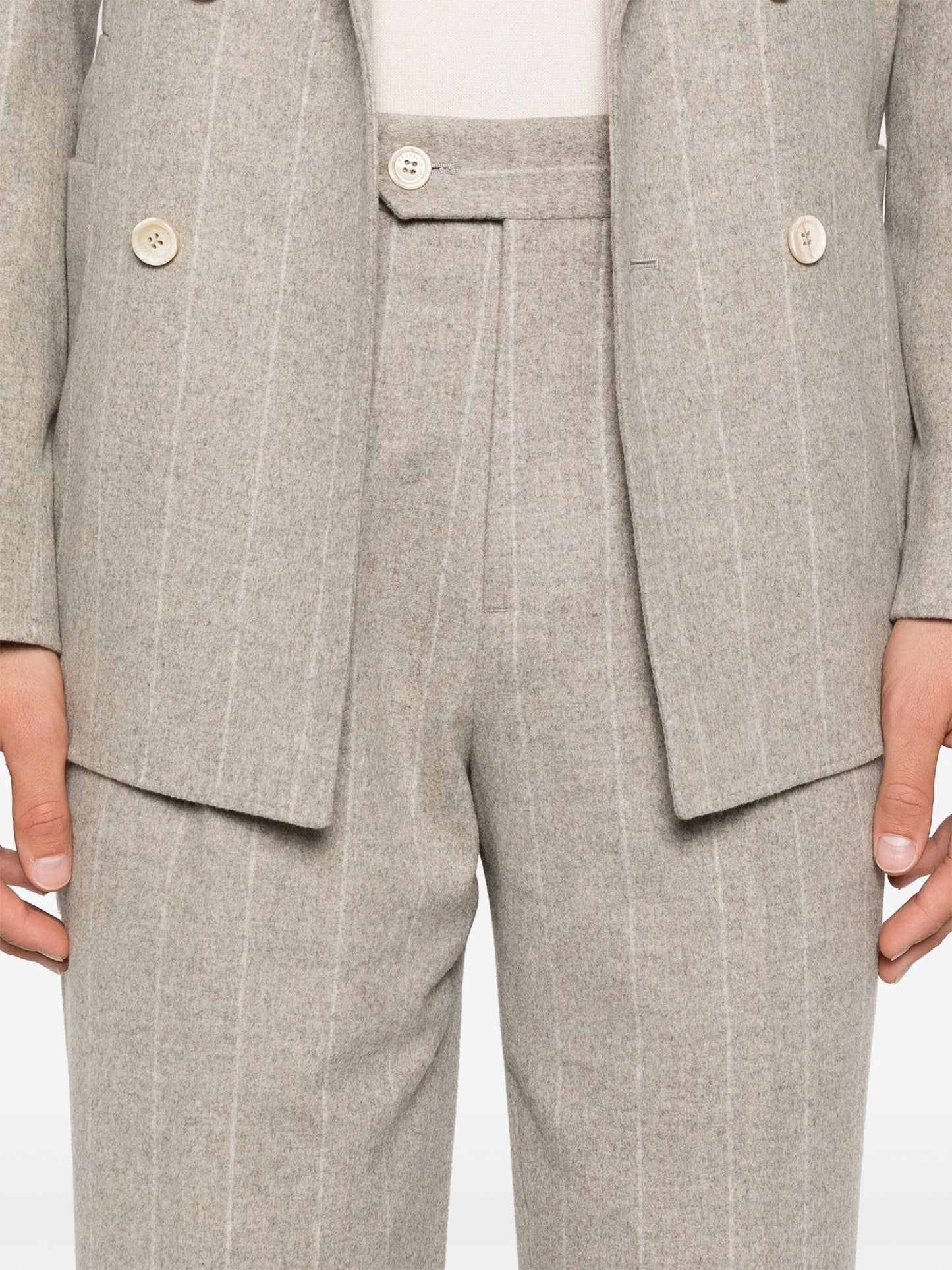 pinstriped suit