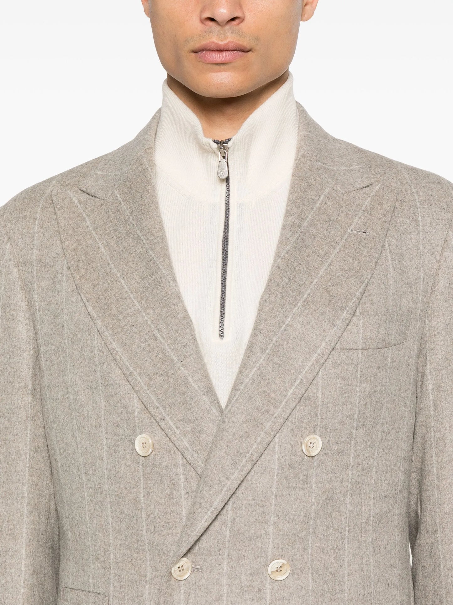 pinstriped suit