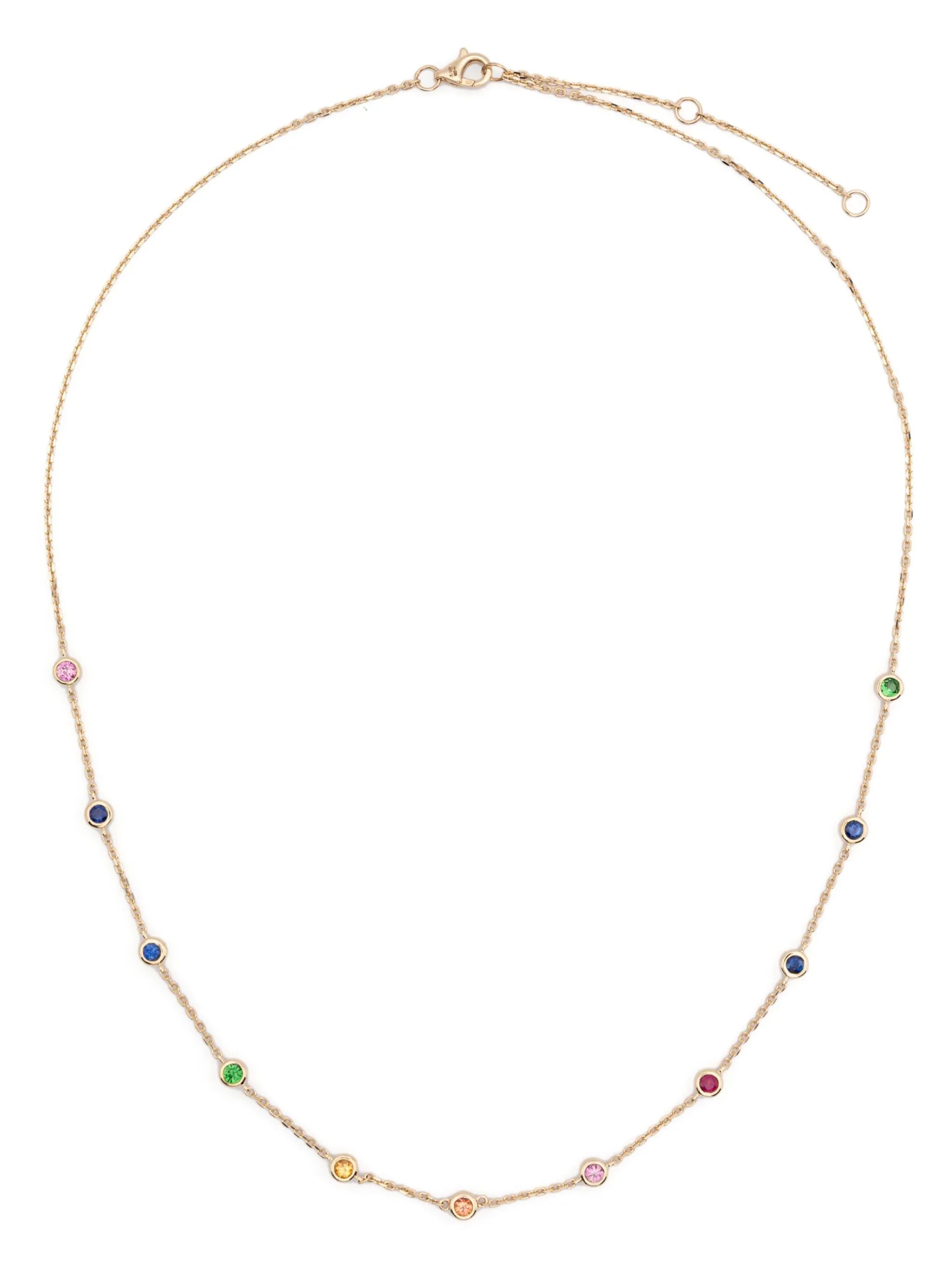 14kt yellow gold sapphire necklace