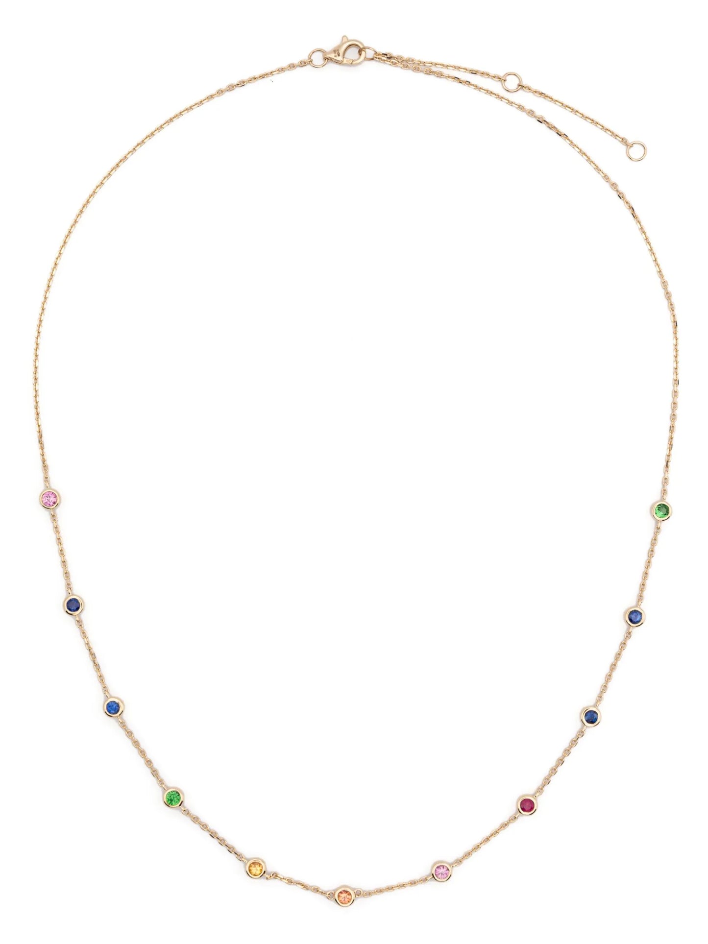 14kt yellow gold sapphire necklace