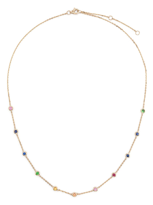 14kt yellow gold sapphire necklace