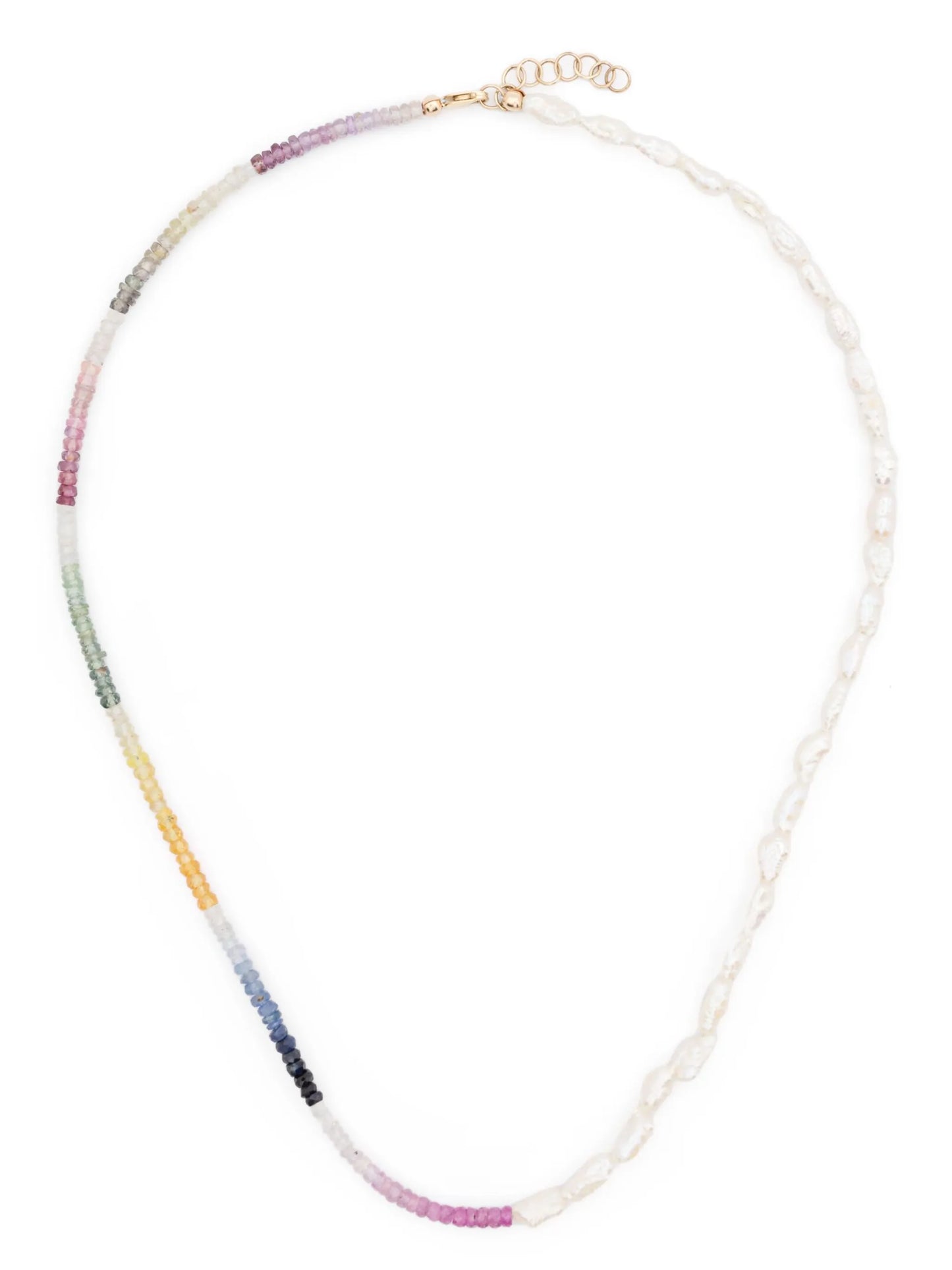 9kt yellow gold Can´t Decide sapphire and pearl necklace