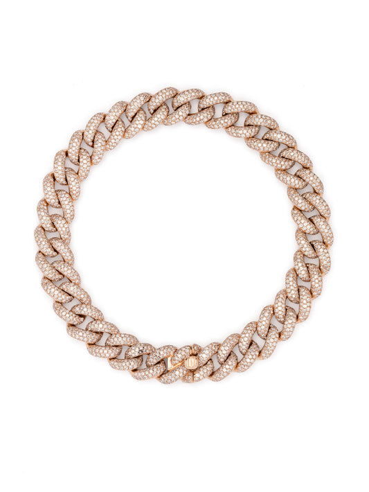 18K rose gold essential diamond bracelet
