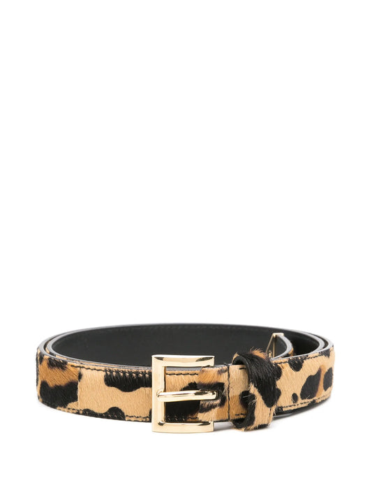 leopard-panel belt