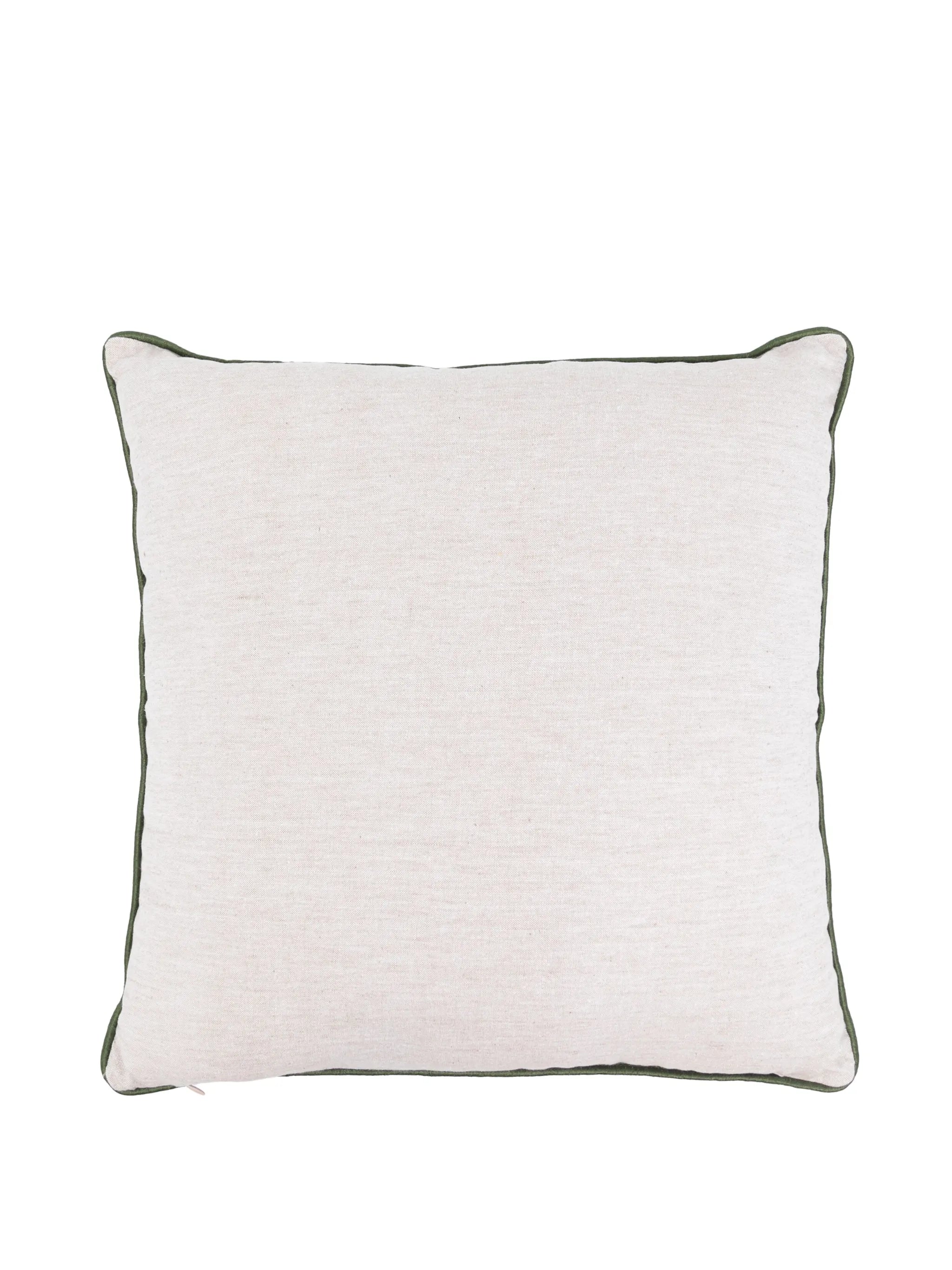 garden-embroidered cushion (50cm x 50cm)