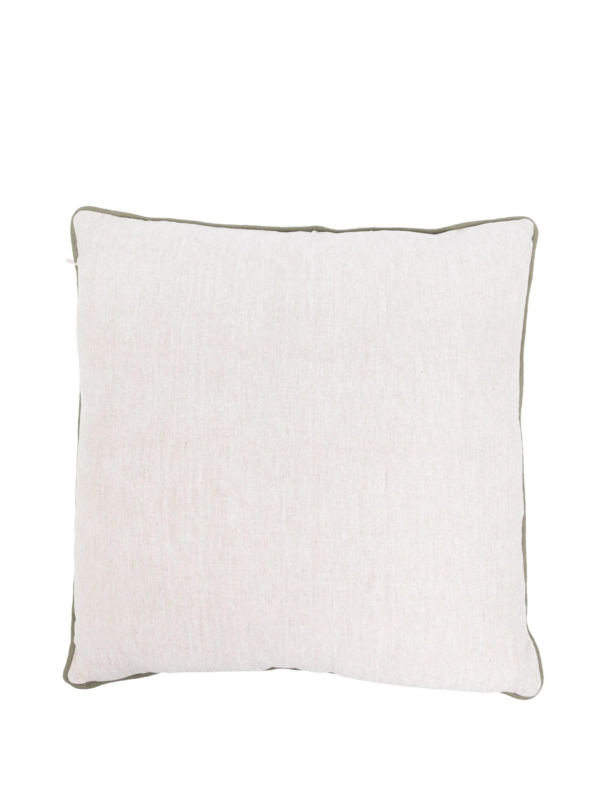 garden-embroidered cushion (50cm x 50cm)