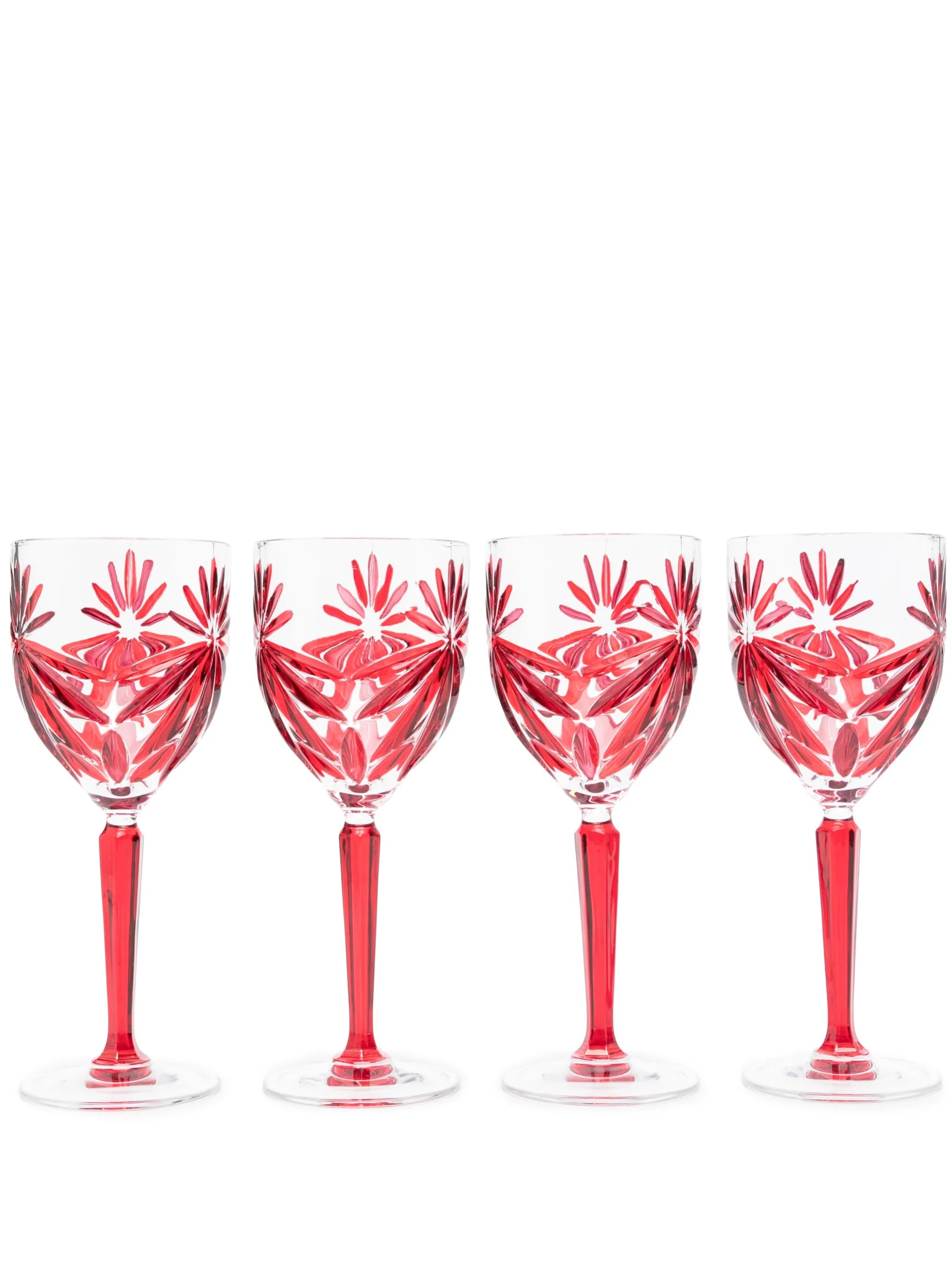 Stars crystal wine glasses set (set of four)