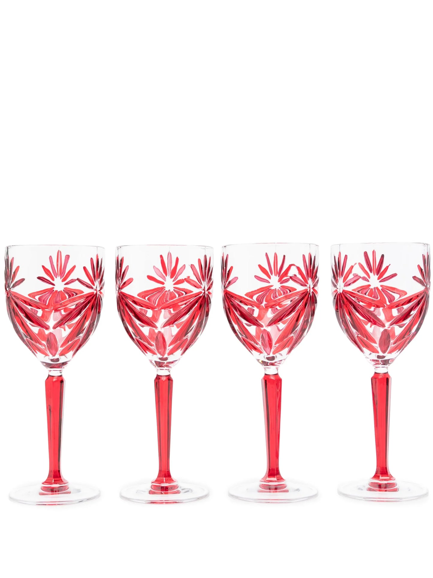 Stars crystal wine glasses set (set of four)