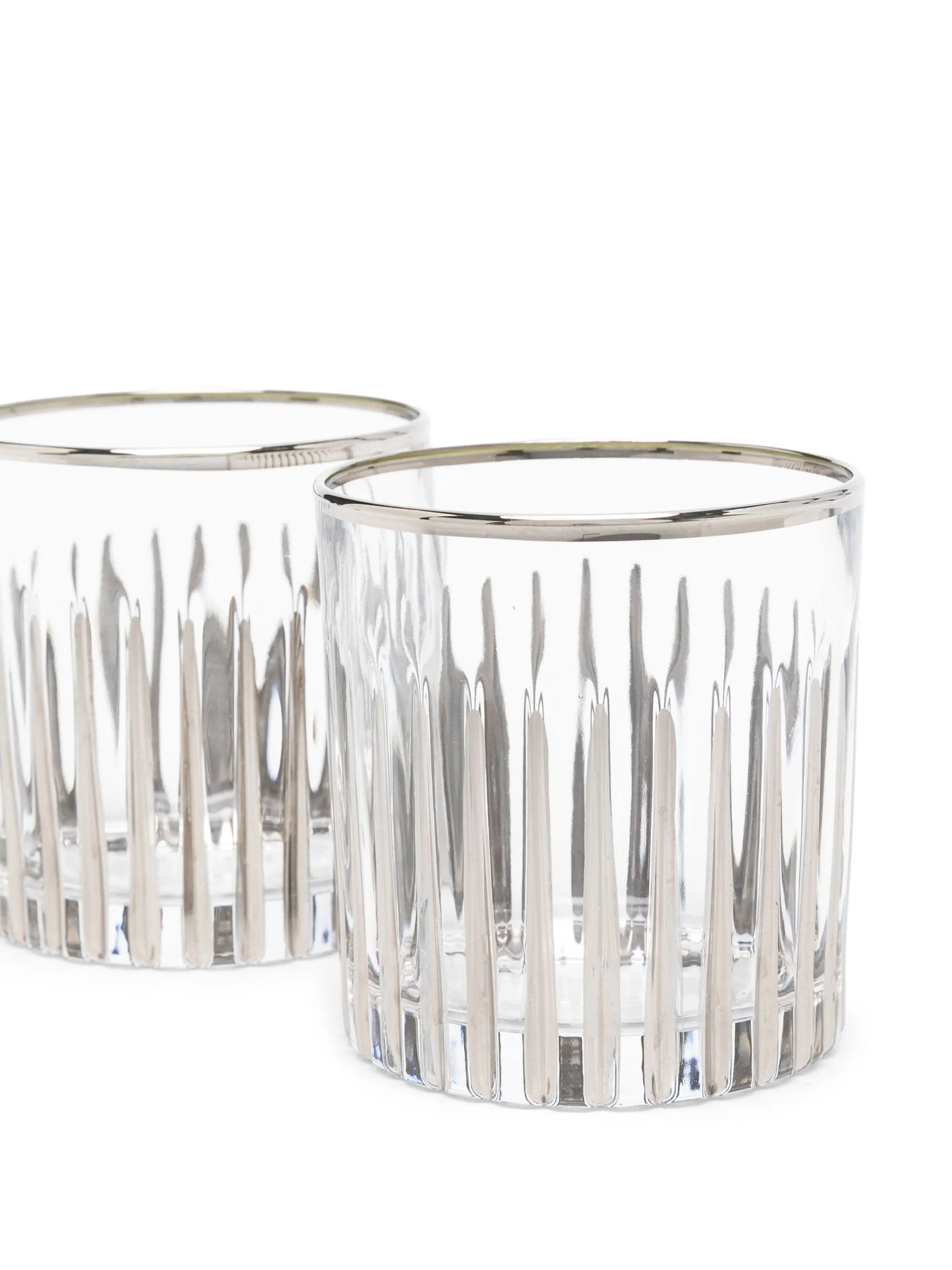 Platinum glass tumblers set (set of four)