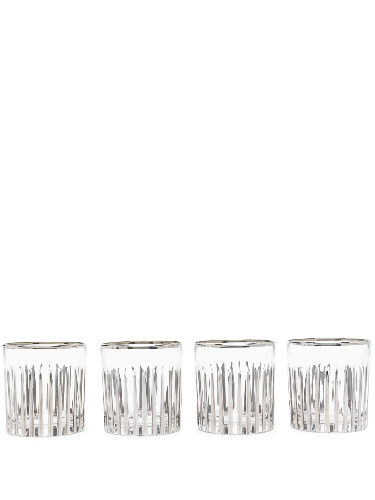 Platinum glass tumblers set (set of four)