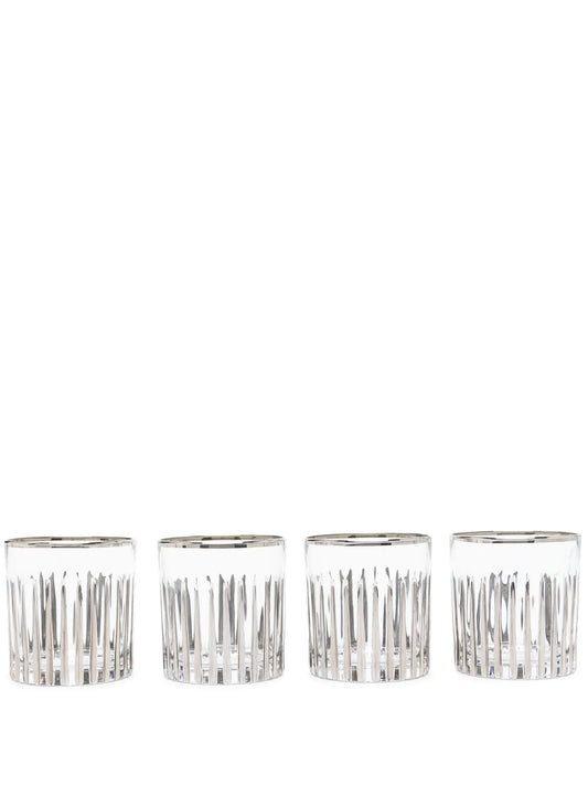 Platinum glass tumblers set (set of four)