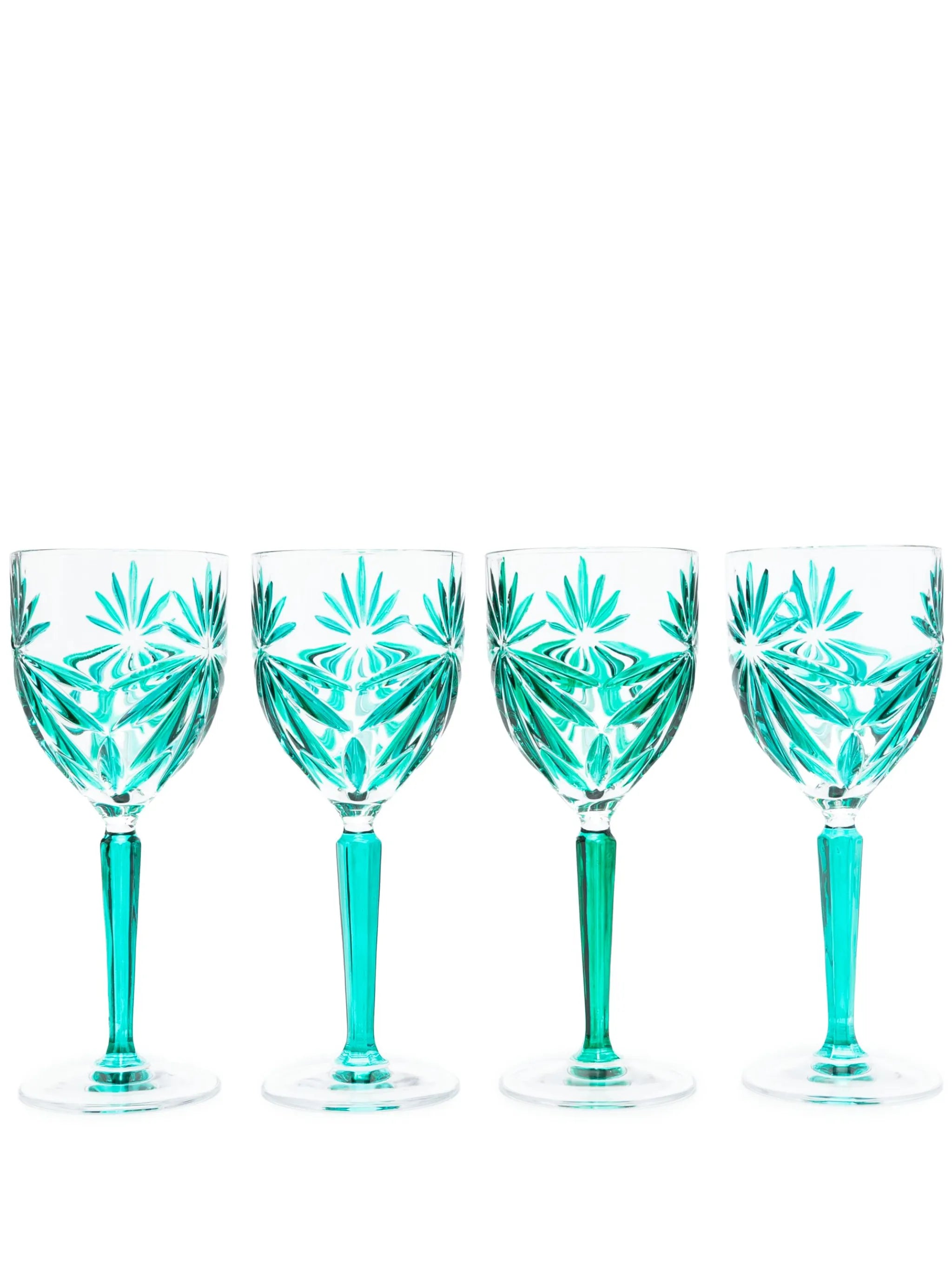 Stars crystal wine glasses set (set of four)