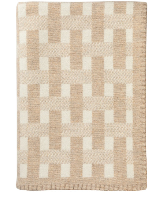 stitched basketweave throw
