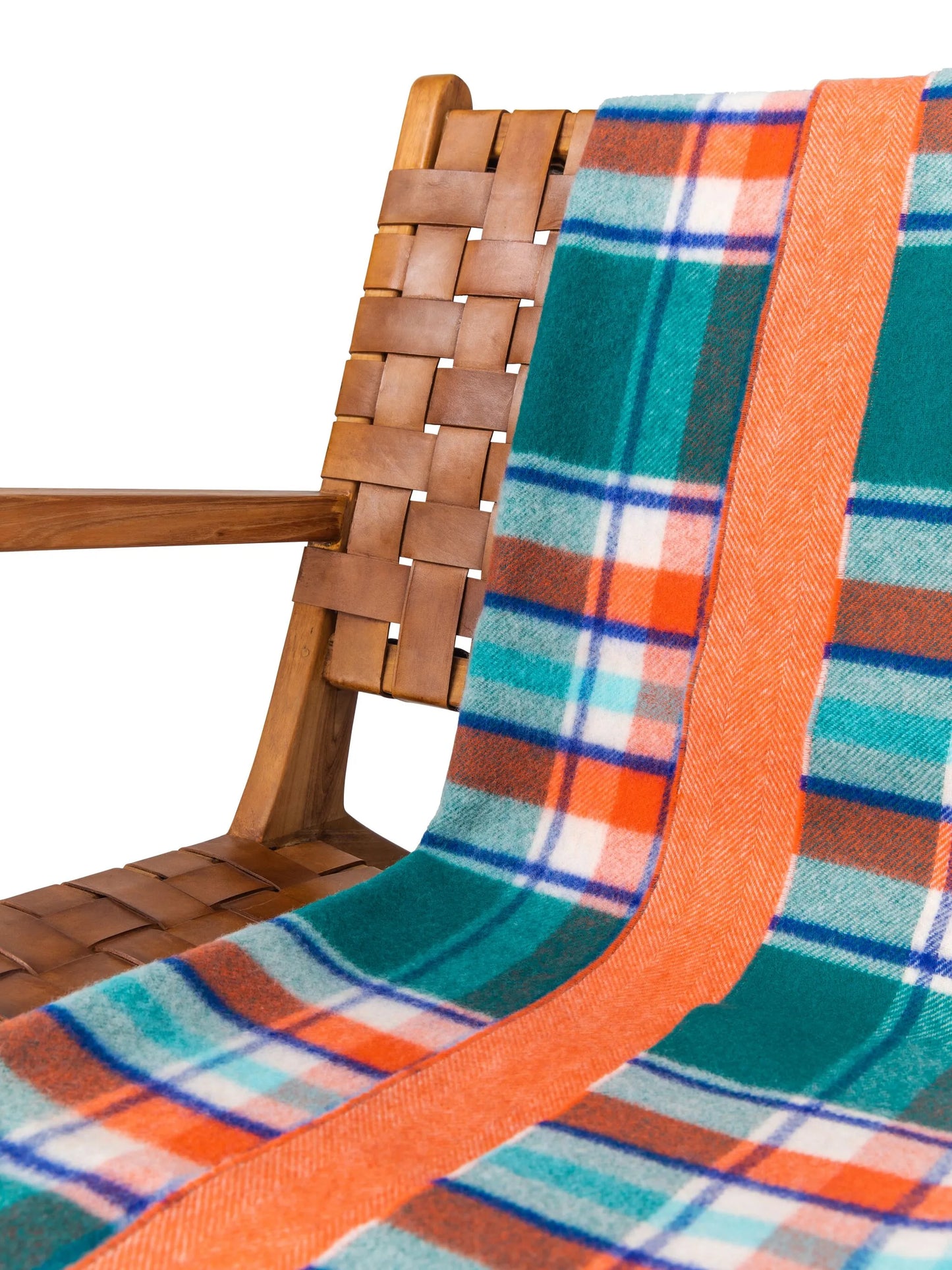 double-face wool throw
