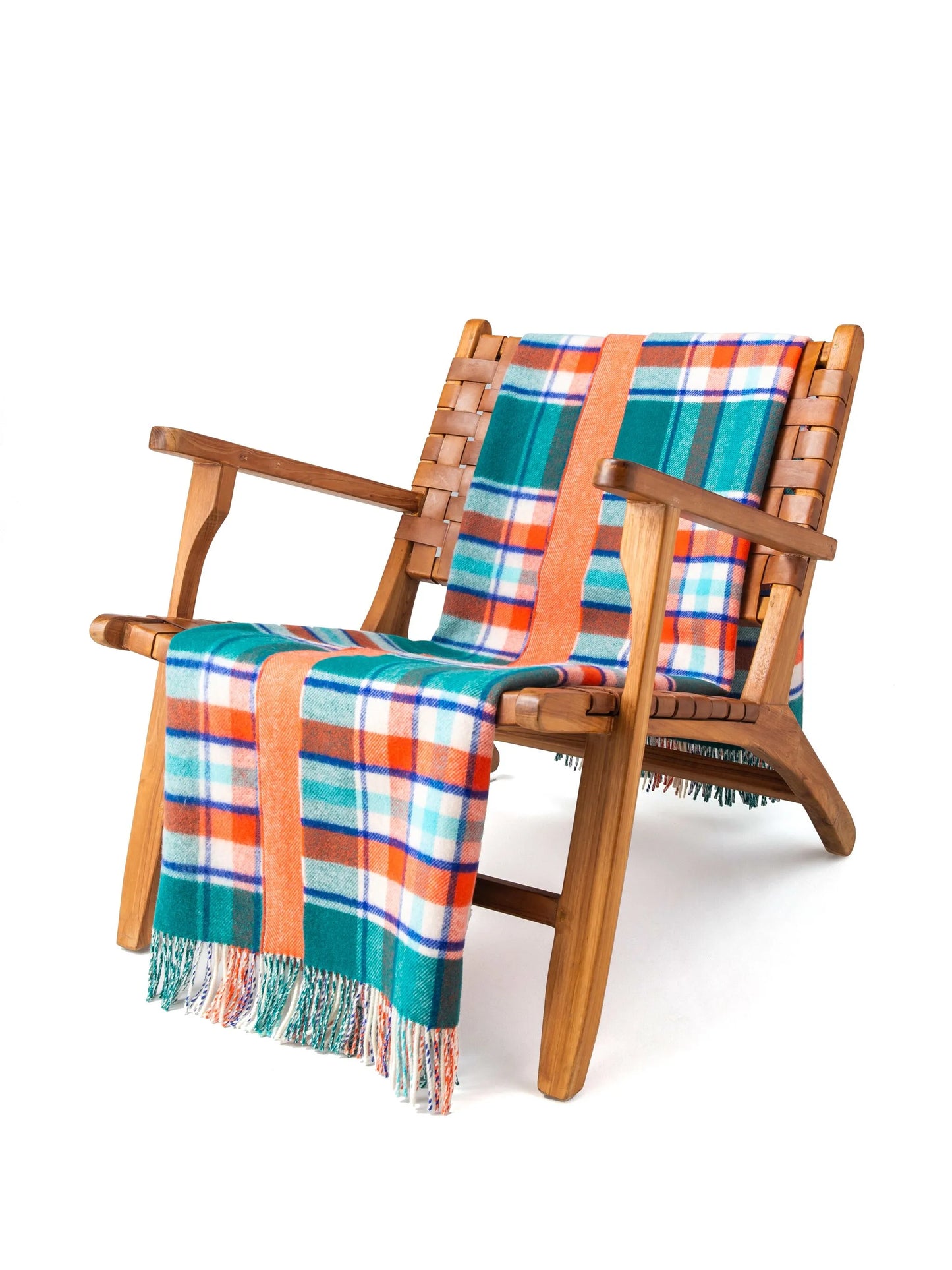 double-face wool throw