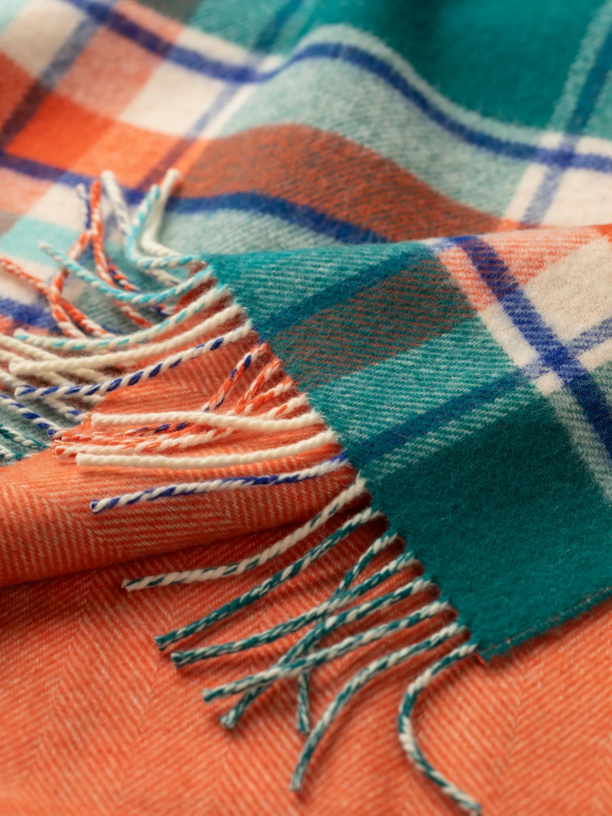 double-face wool throw