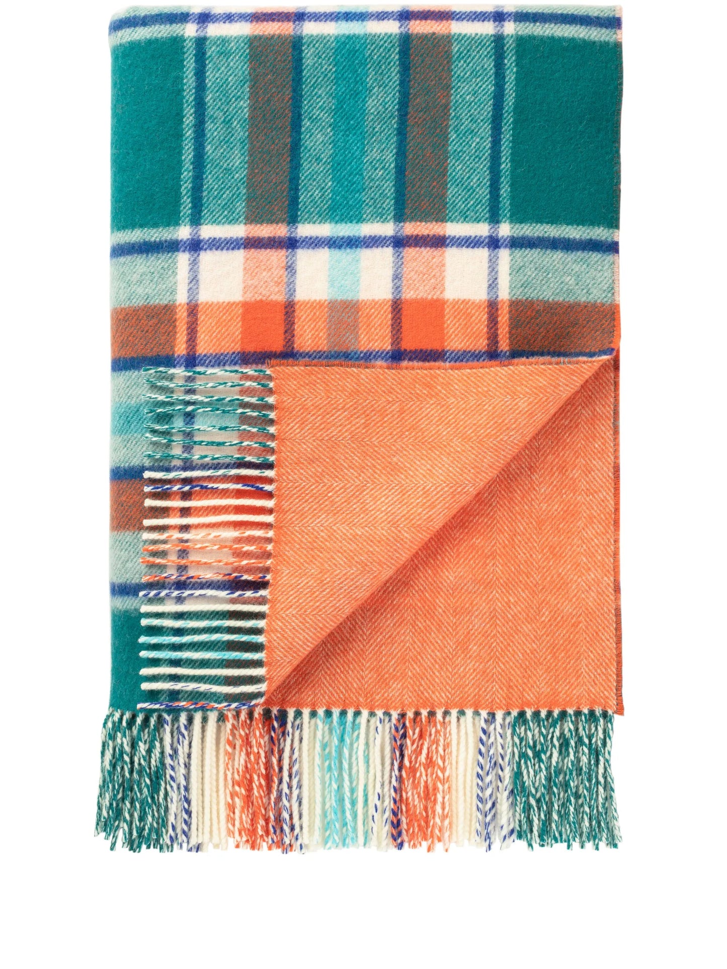 double-face wool throw