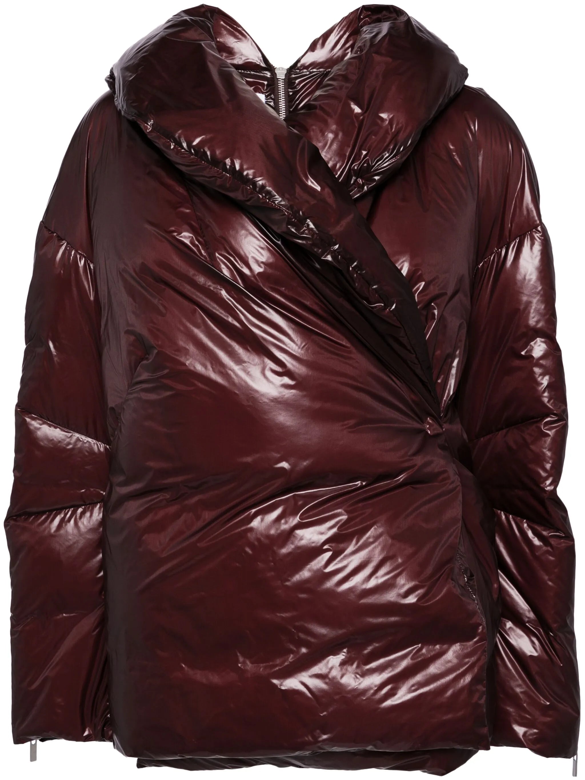 hook-and-eye puffer jacket