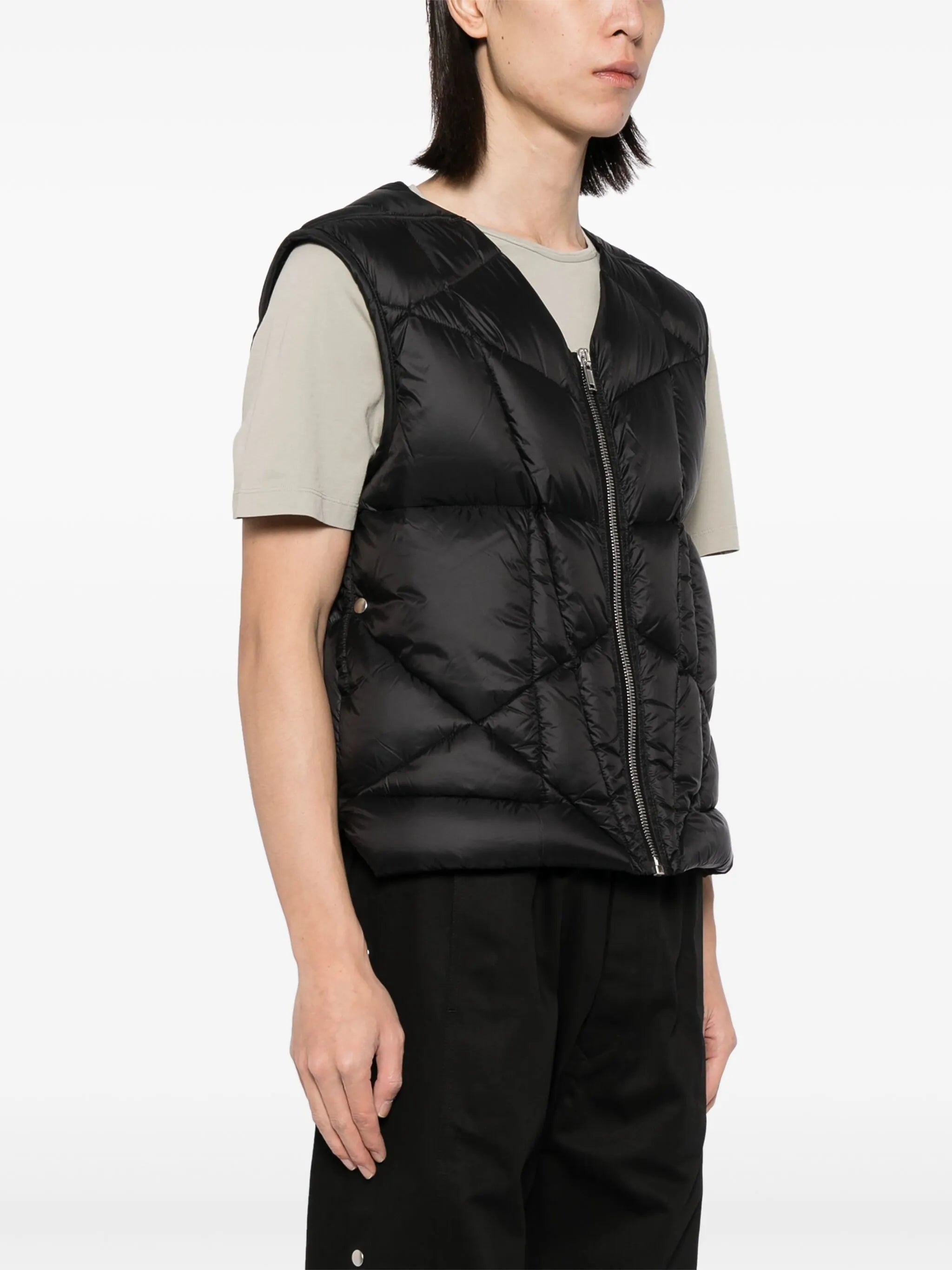 padded zip-up gilet