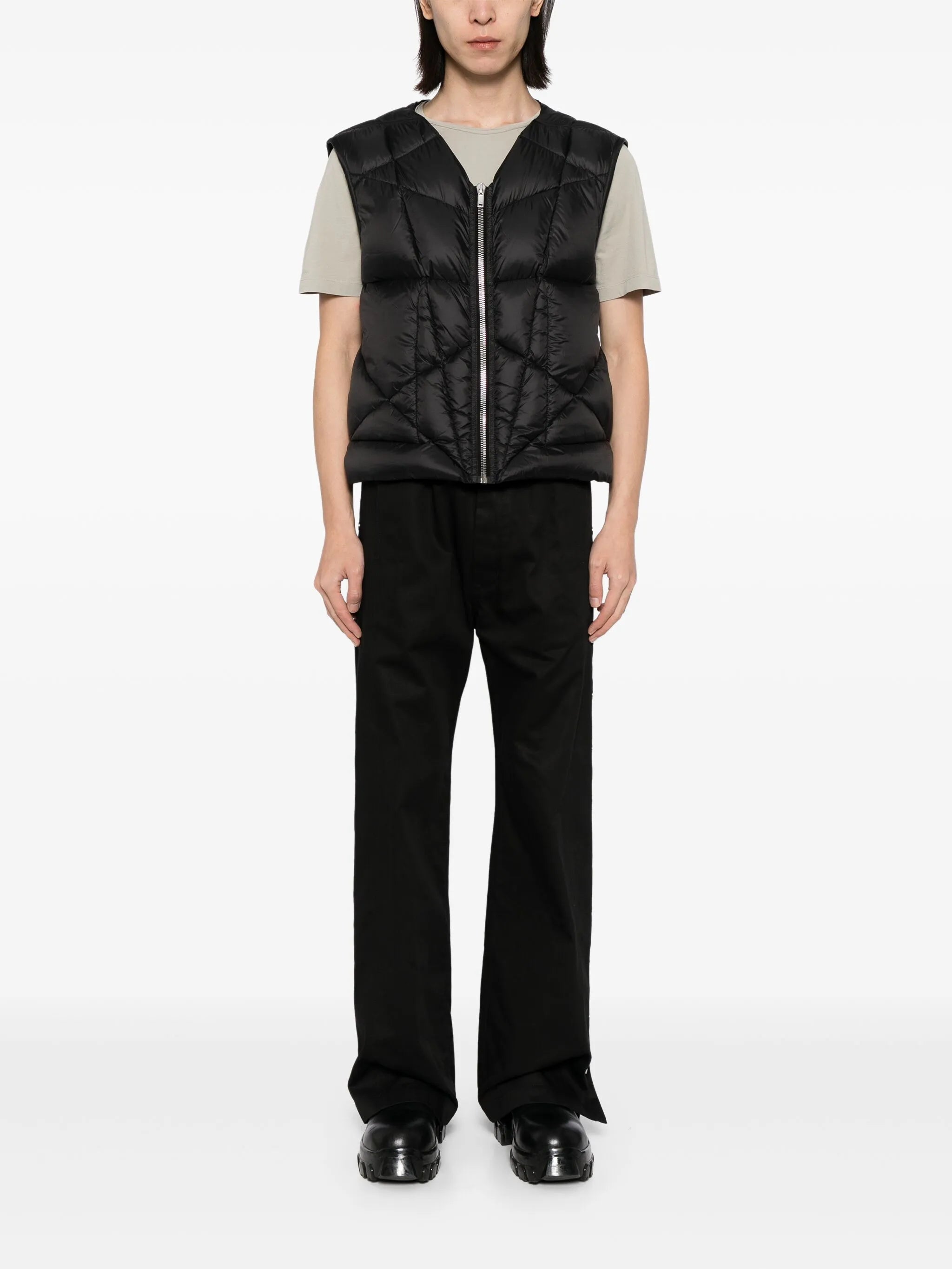 padded zip-up gilet