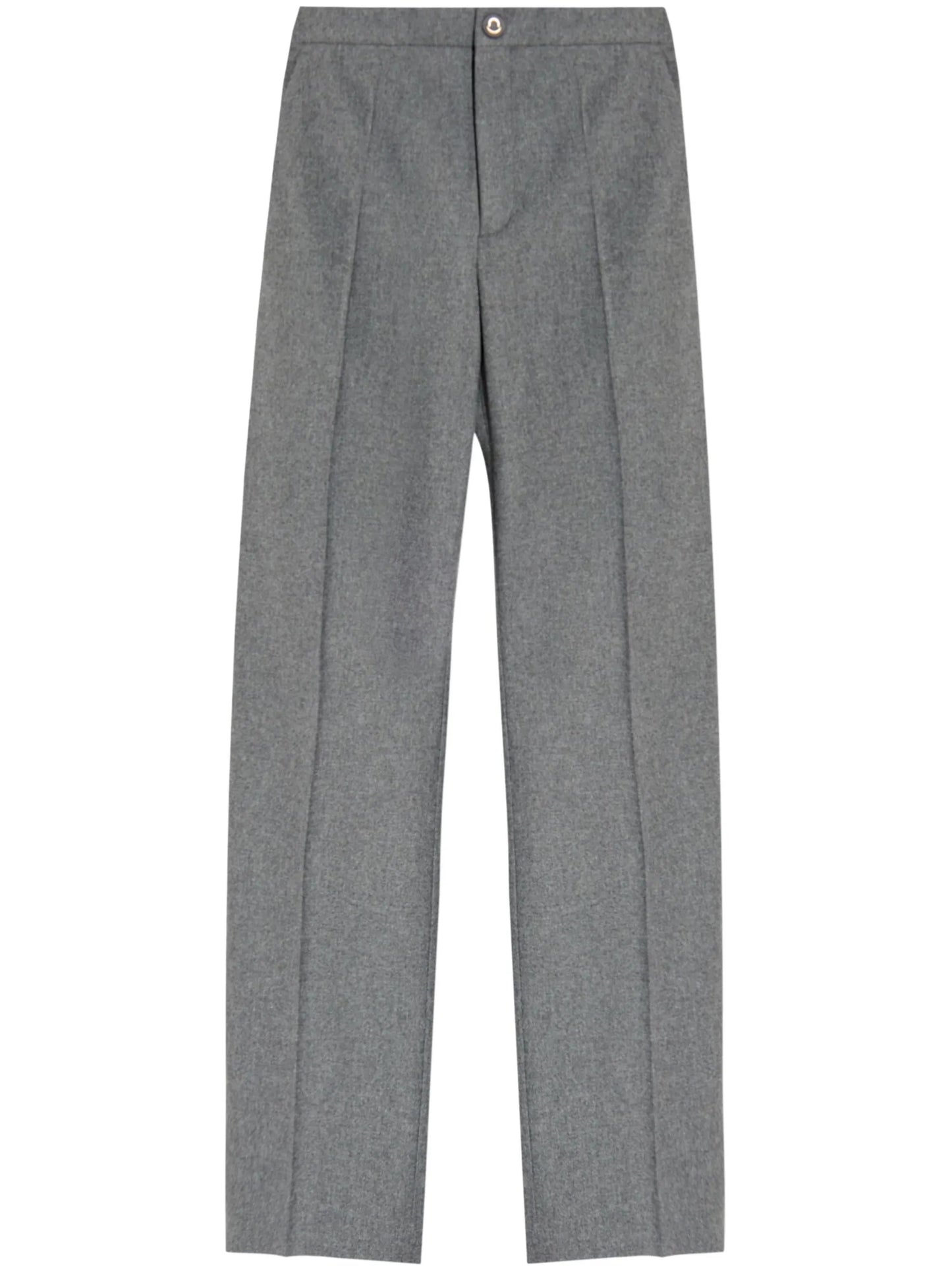 pressed-crease trousers