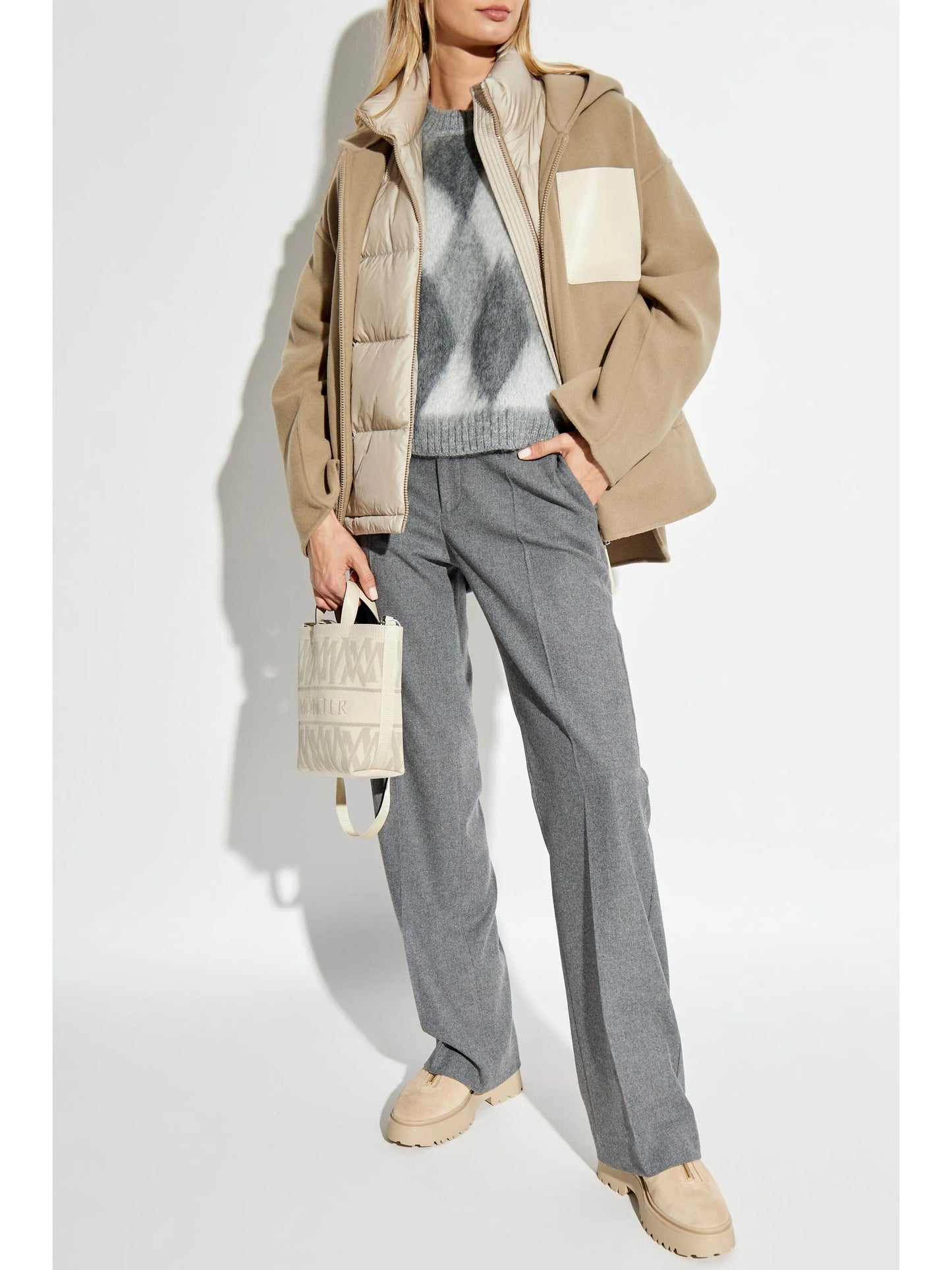 pressed-crease trousers