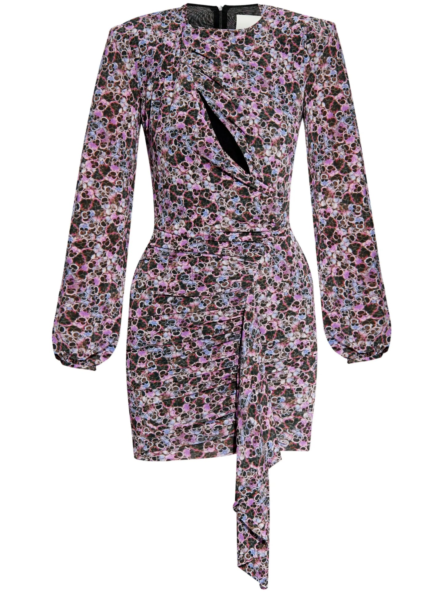 Vinia gathered printed-jersey dress