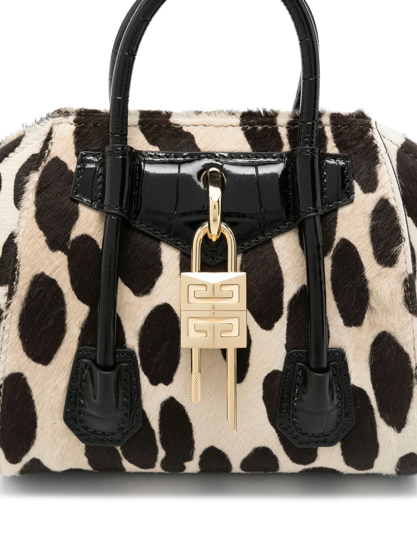 Antigona Toy Lock bag in leopard print pony leather