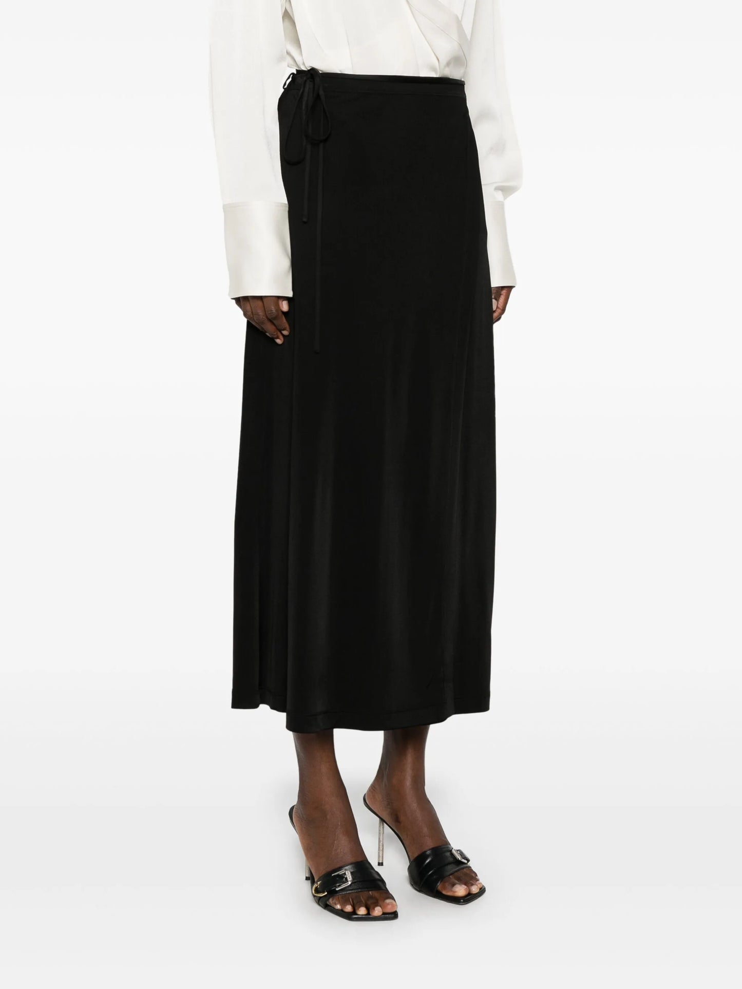 wrap maxi skirt