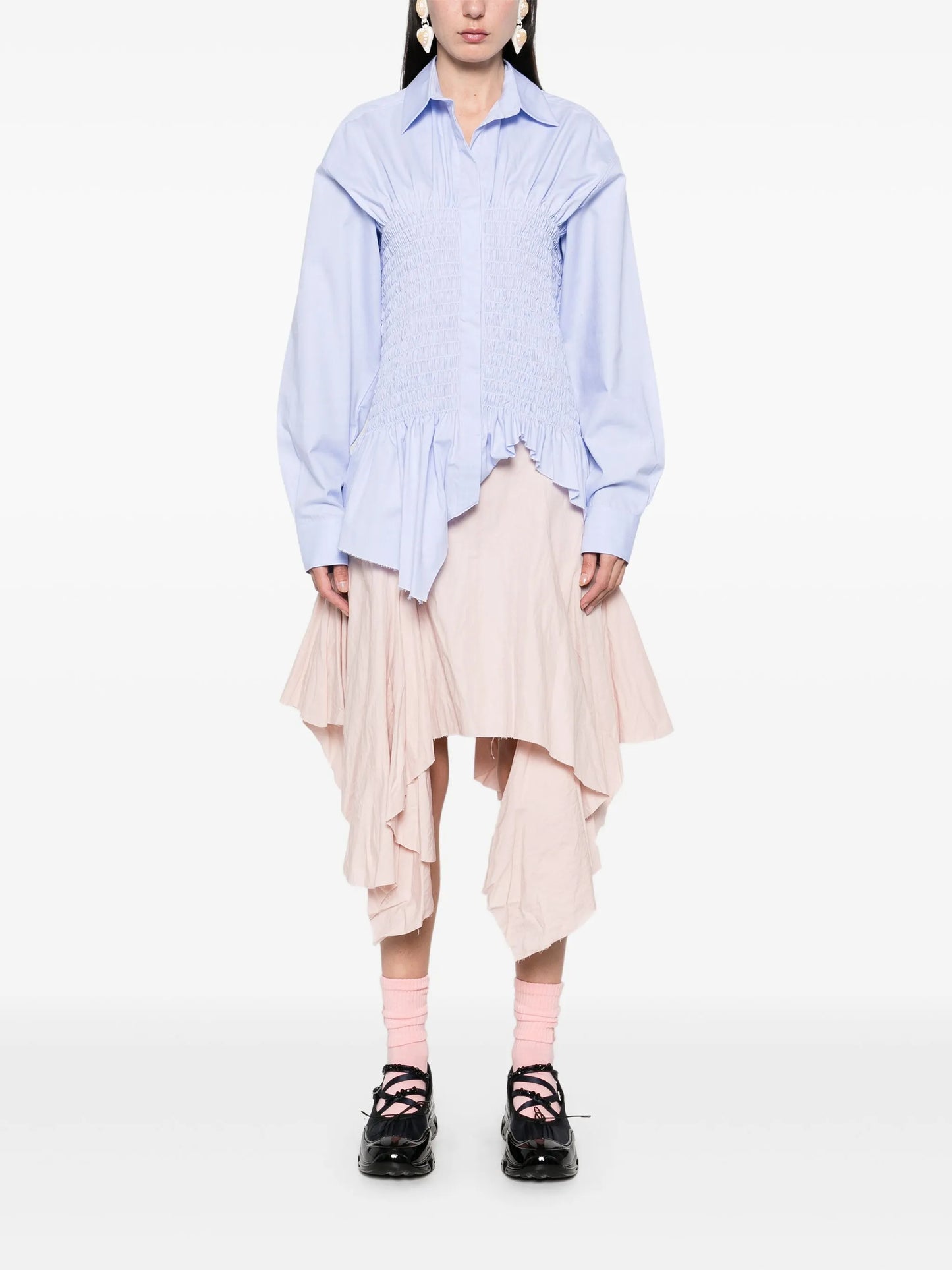 flounce asymmetric skirt