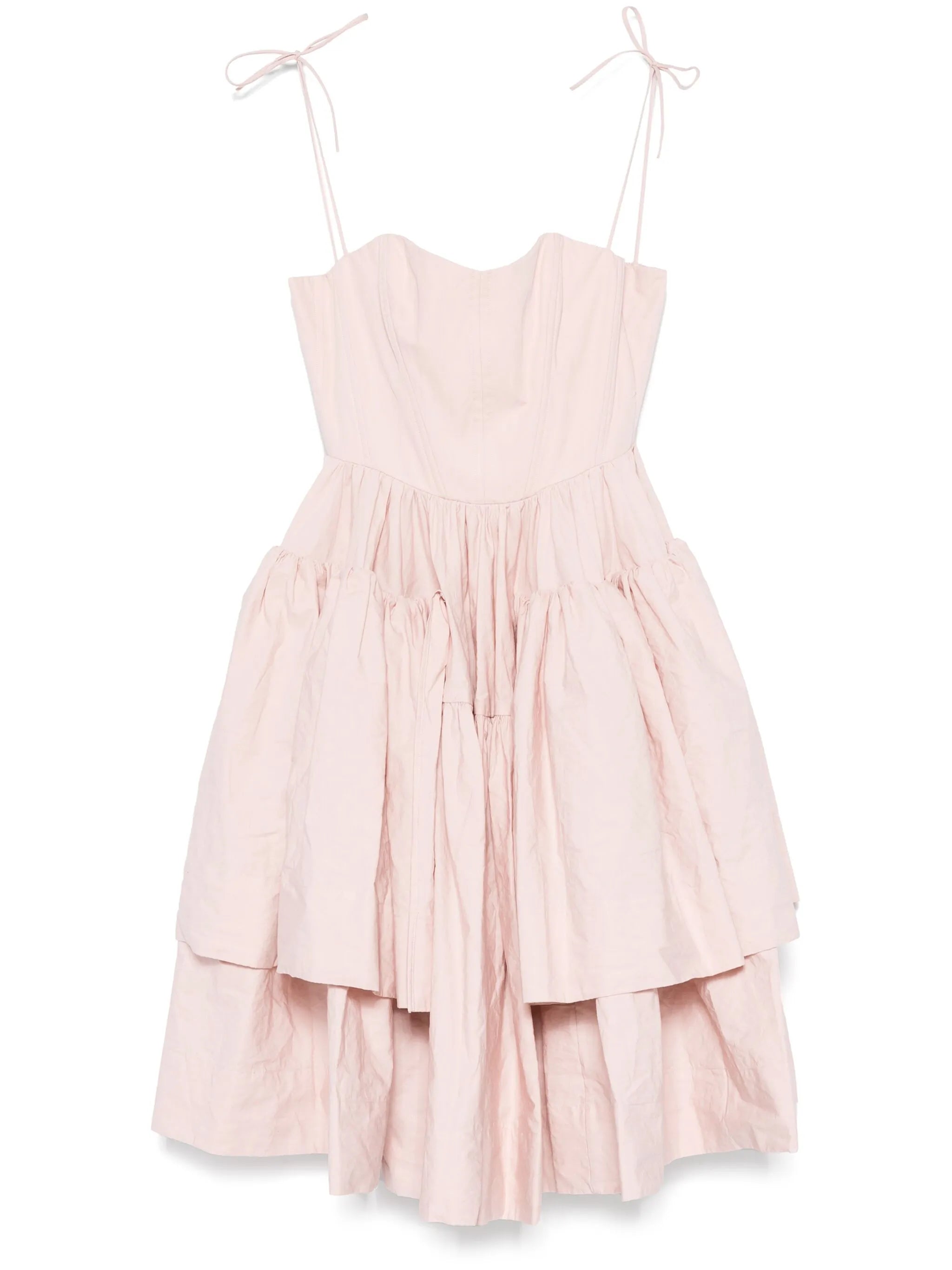 wrinkled corset dress