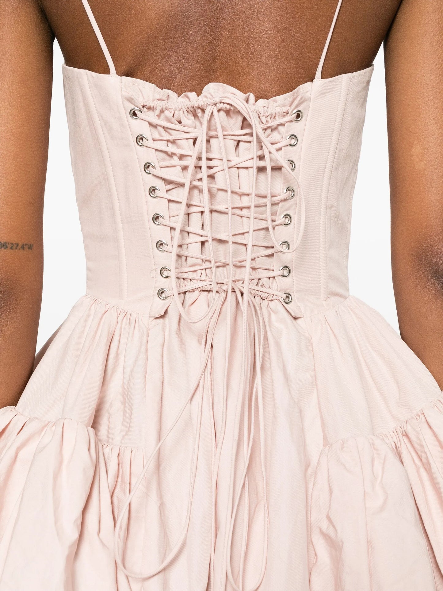 wrinkled corset dress