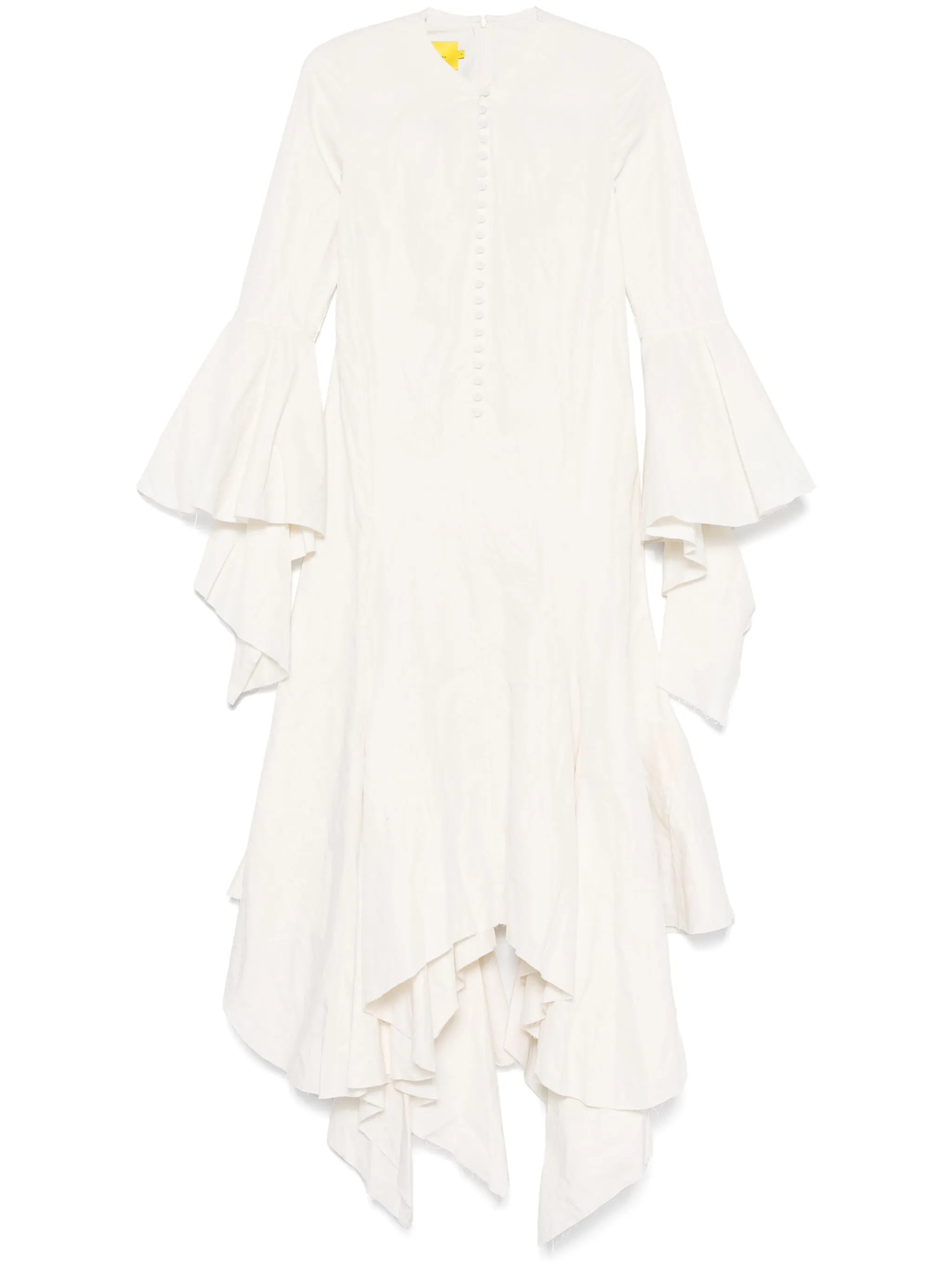 wrinkled handkerchief maxi dress
