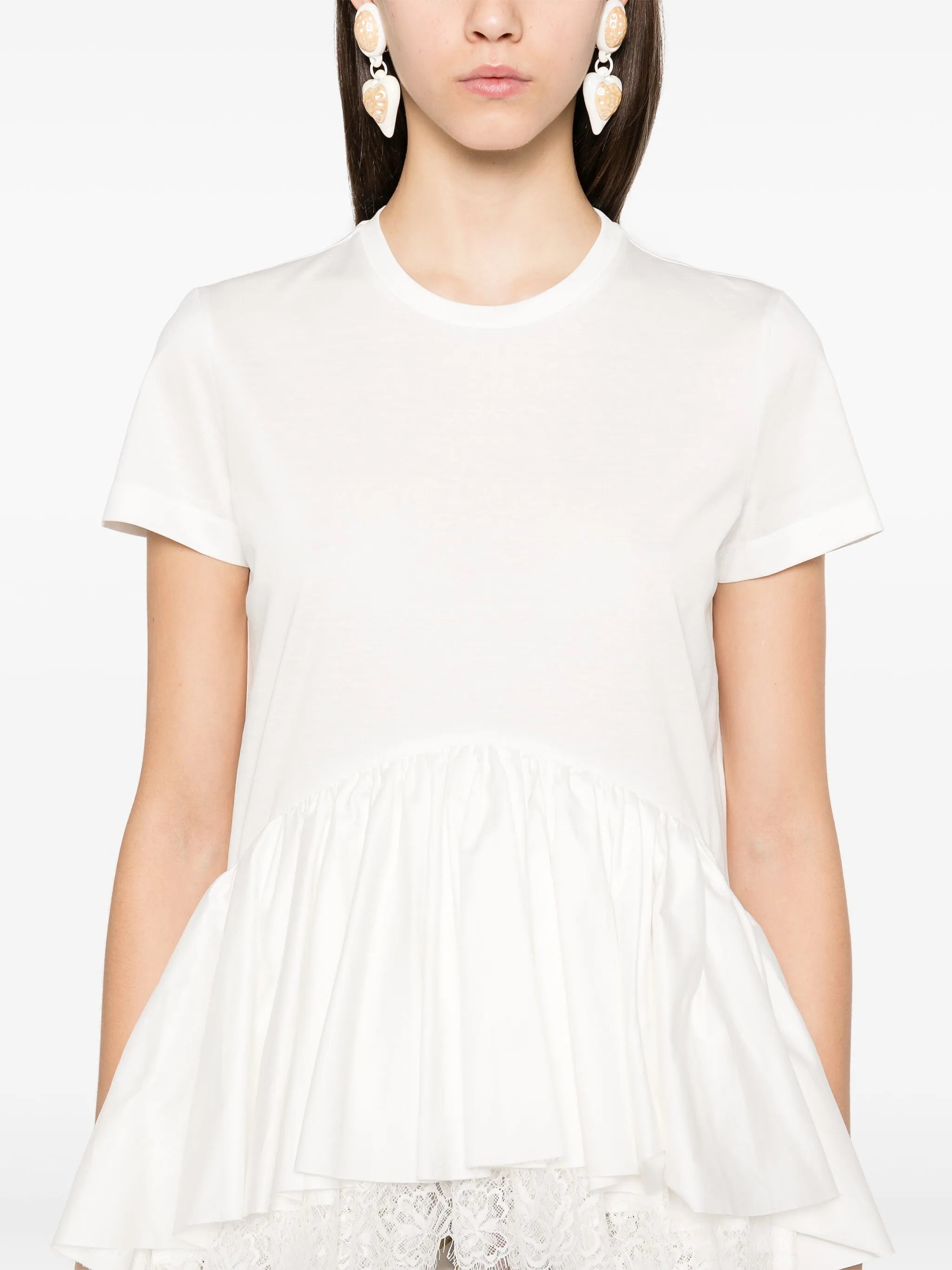 ruffled T-shirt